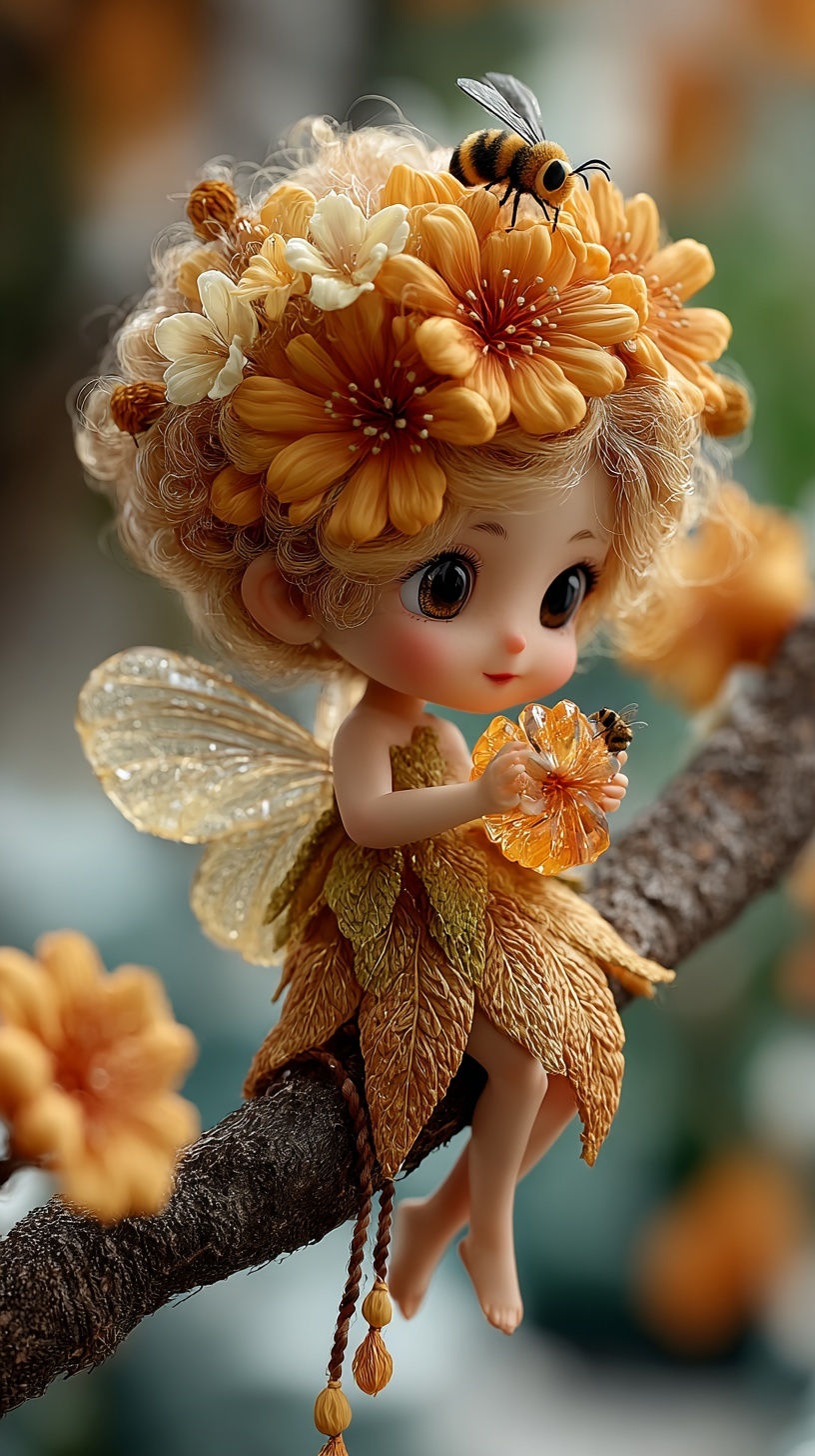Enchanting Honey-Plum Fairy: A Visual Delight