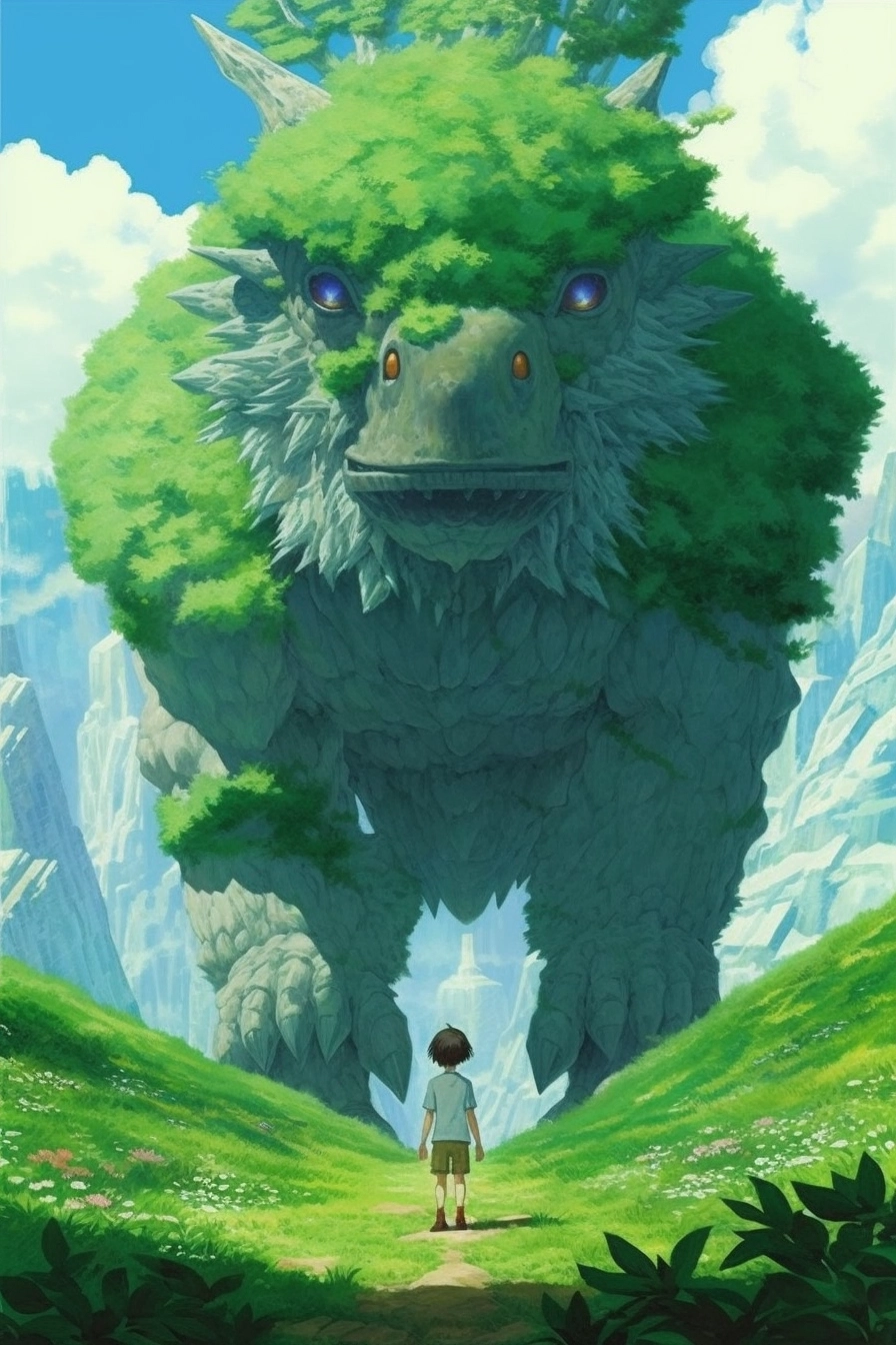 Meeting the Jade Guardian: A Studio Ghibli-inspired Adventure