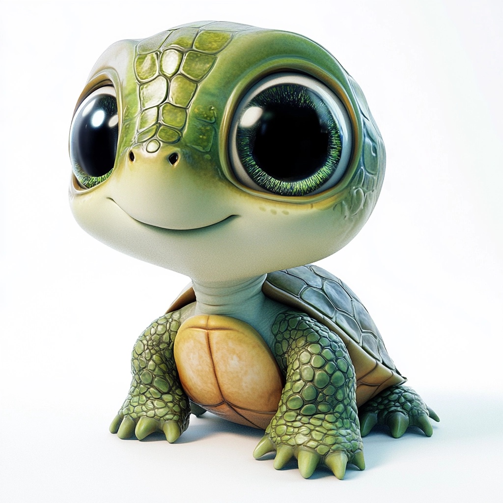 Adorable Baby Turtle: Disney-Inspired Art