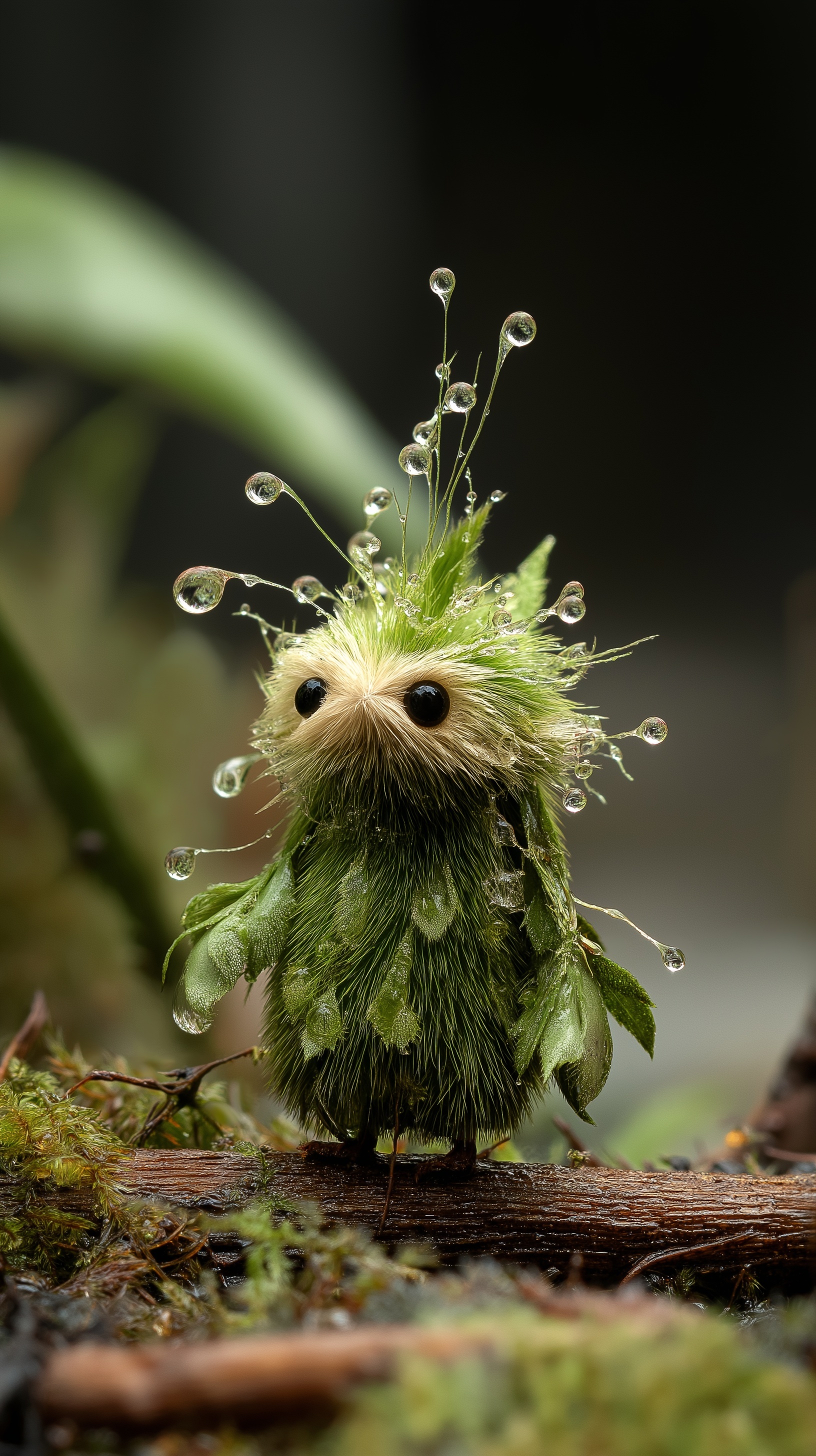 Enchanting Moss Creature: Macro Forest Photography