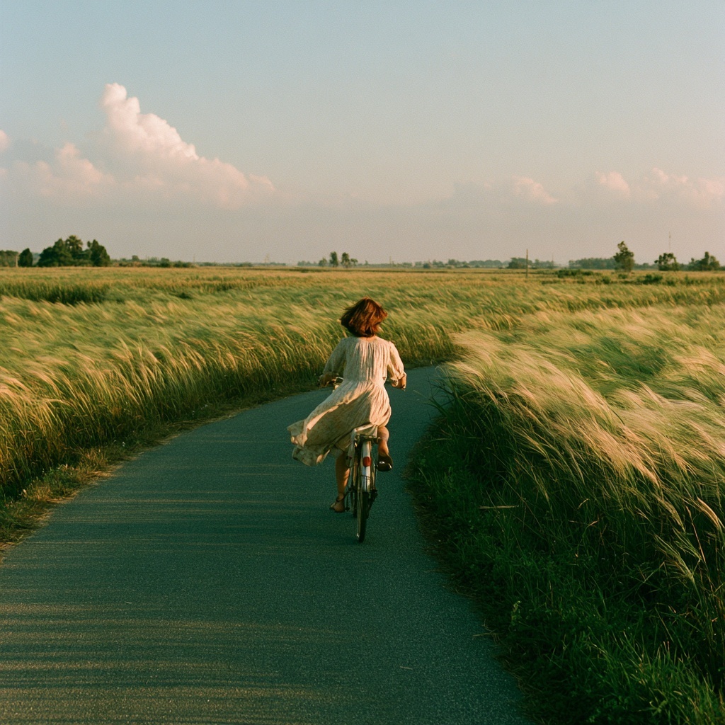 Dreamy Summer Ride Through Lush Rice Paddies