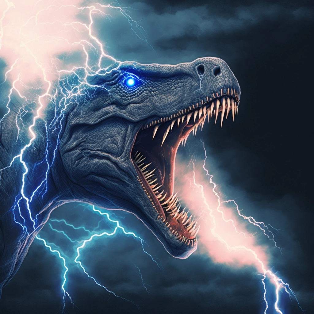 Electric T-Rex Breathes Life