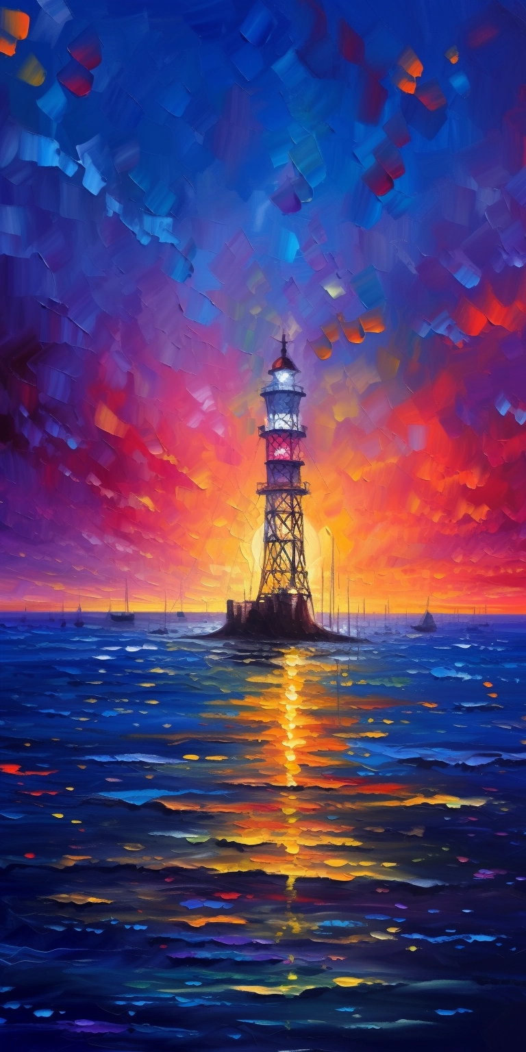 Stunning Coastal Sunrise Painting in Impressionist Style