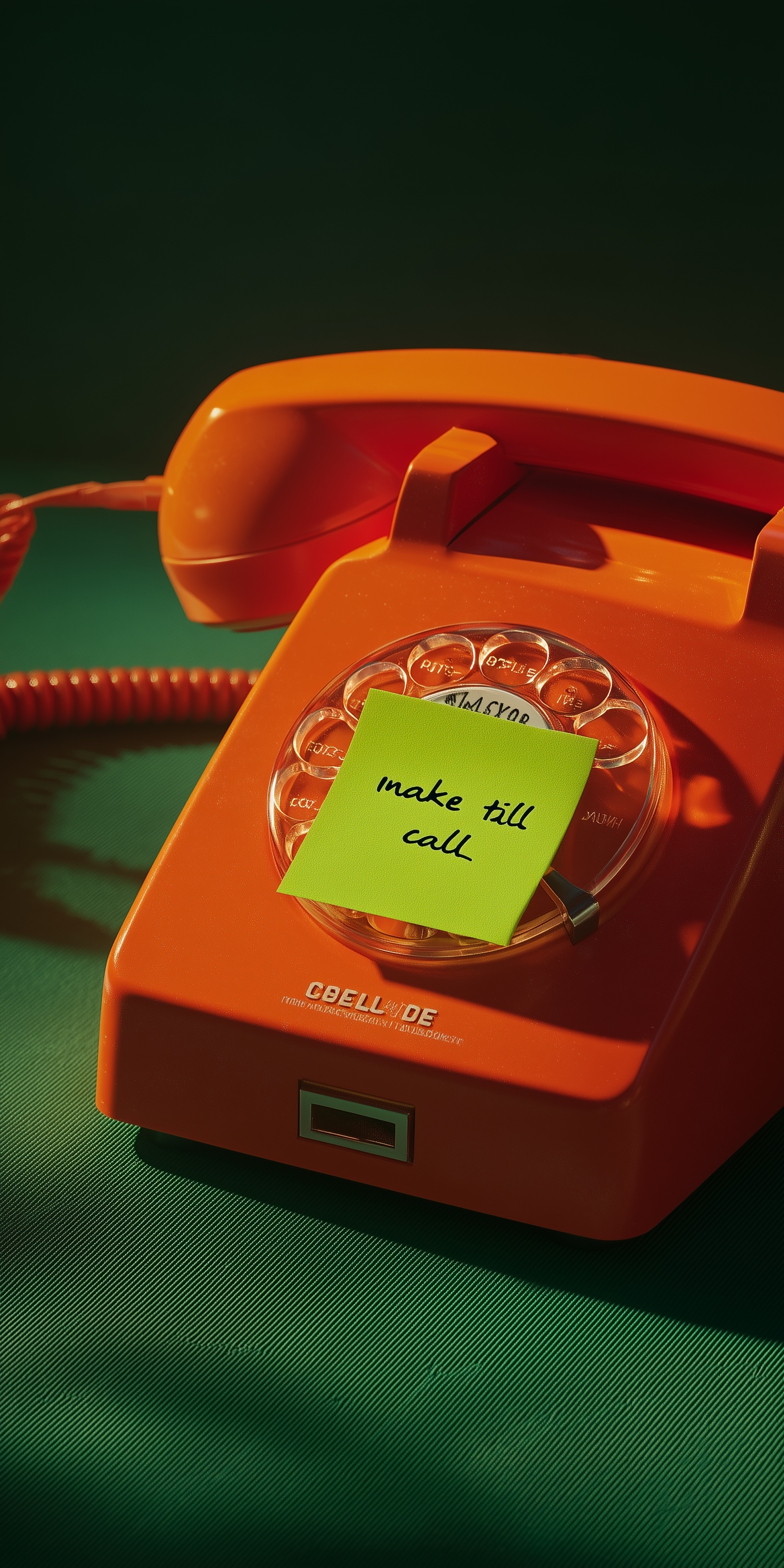 Vintage Orange Phone: Make the Call Today!