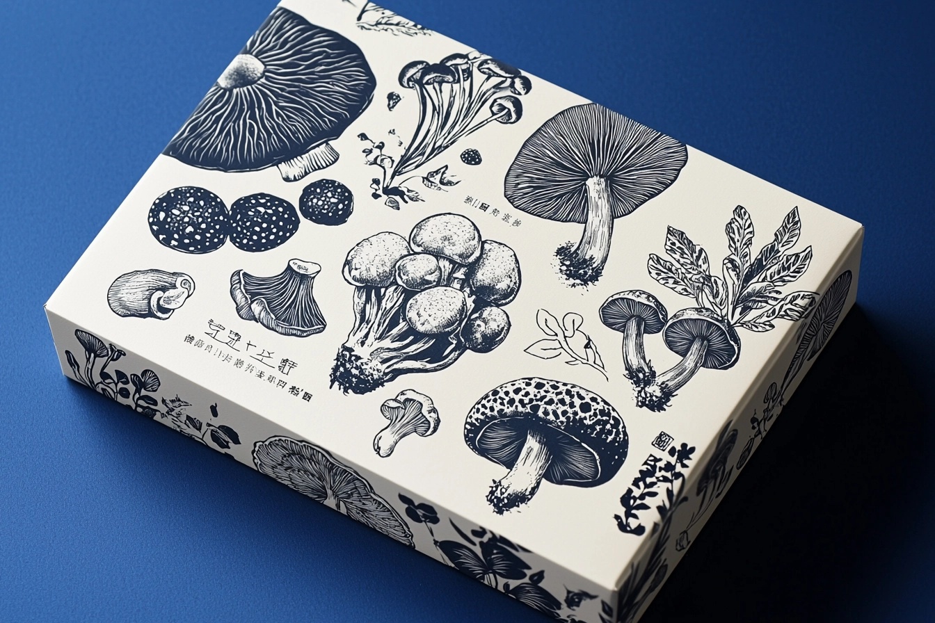 Premium Chinese-Style Mushroom Packaging Design