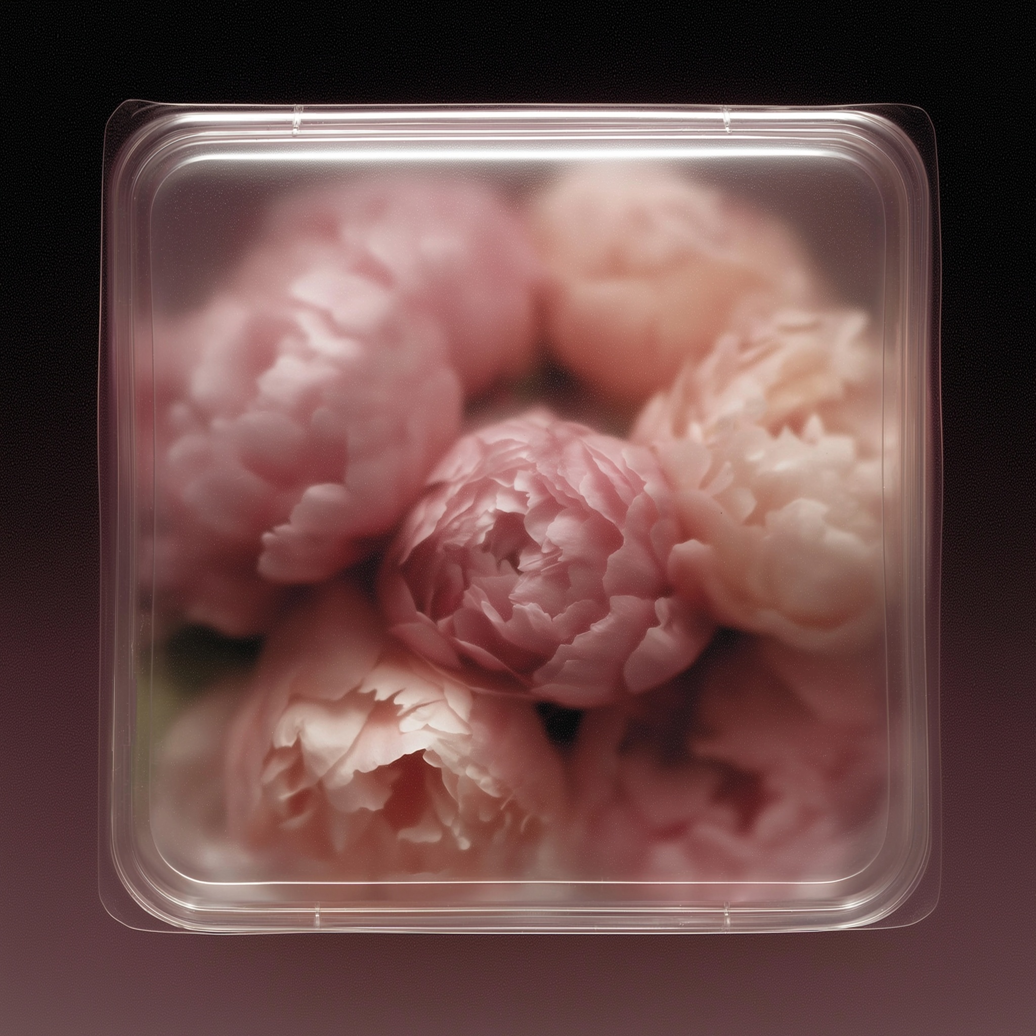 Vibrant Pink Peonies in Sealed Plastic Perfection