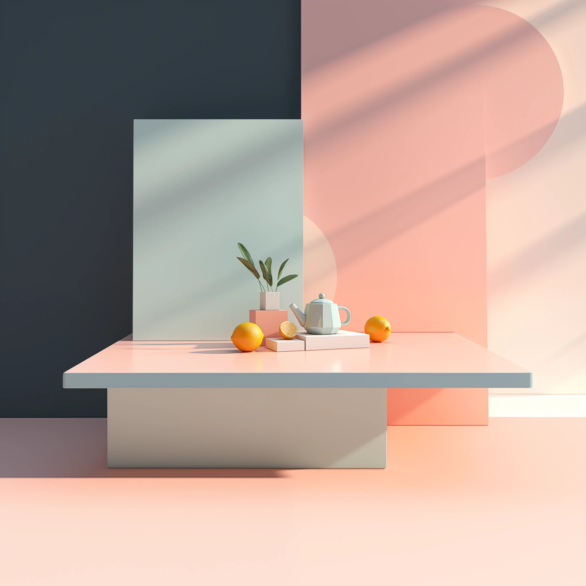 Stunning 4K Photography Set: Ultra HD Realism with Pastel Tones, Cubes & Teaware