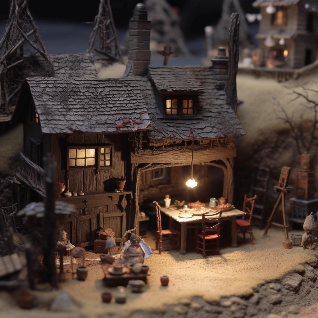 Dreamlike Beach Dollhouse: Bloodborne Style (46 characters)