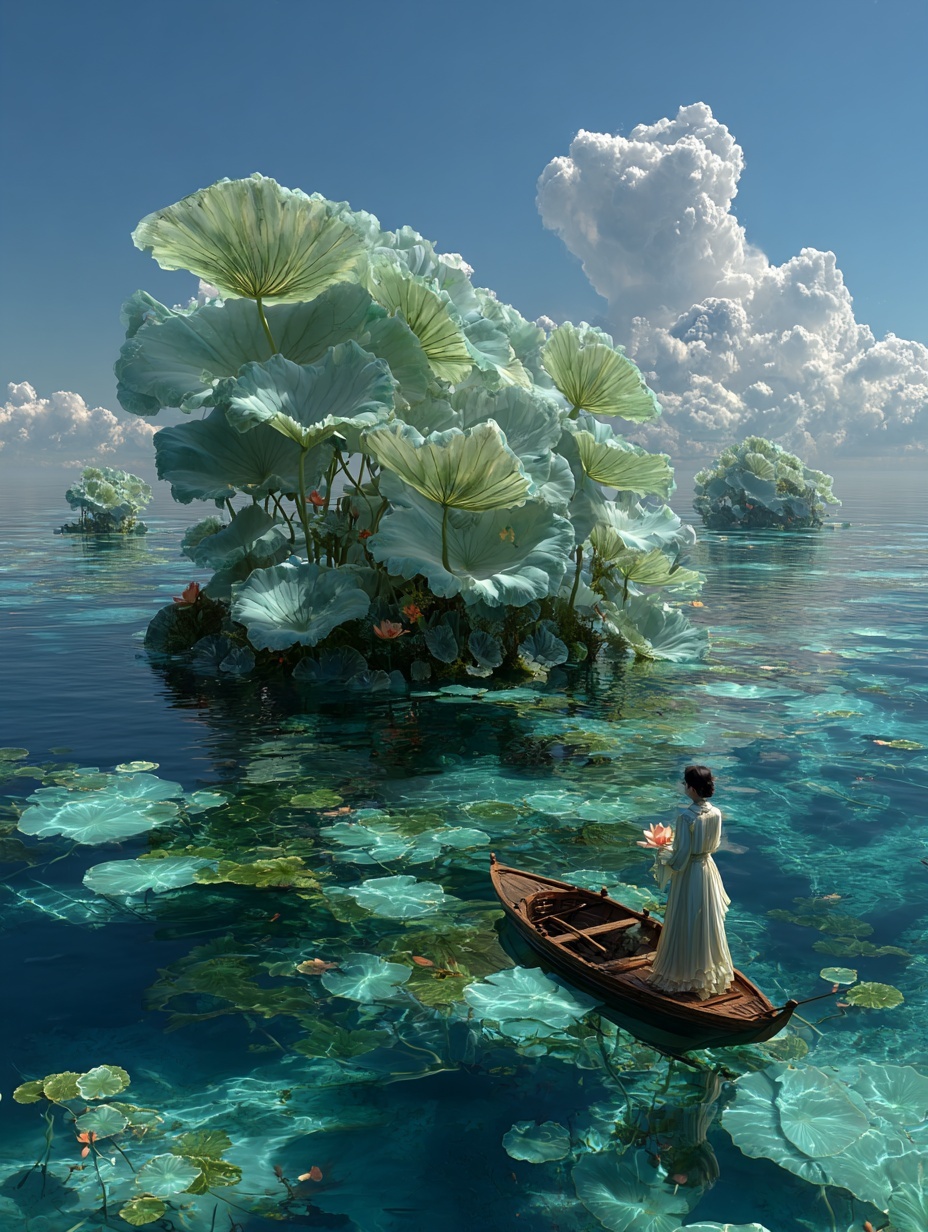 Dreamy Island of Lotus: Surreal Photography Art