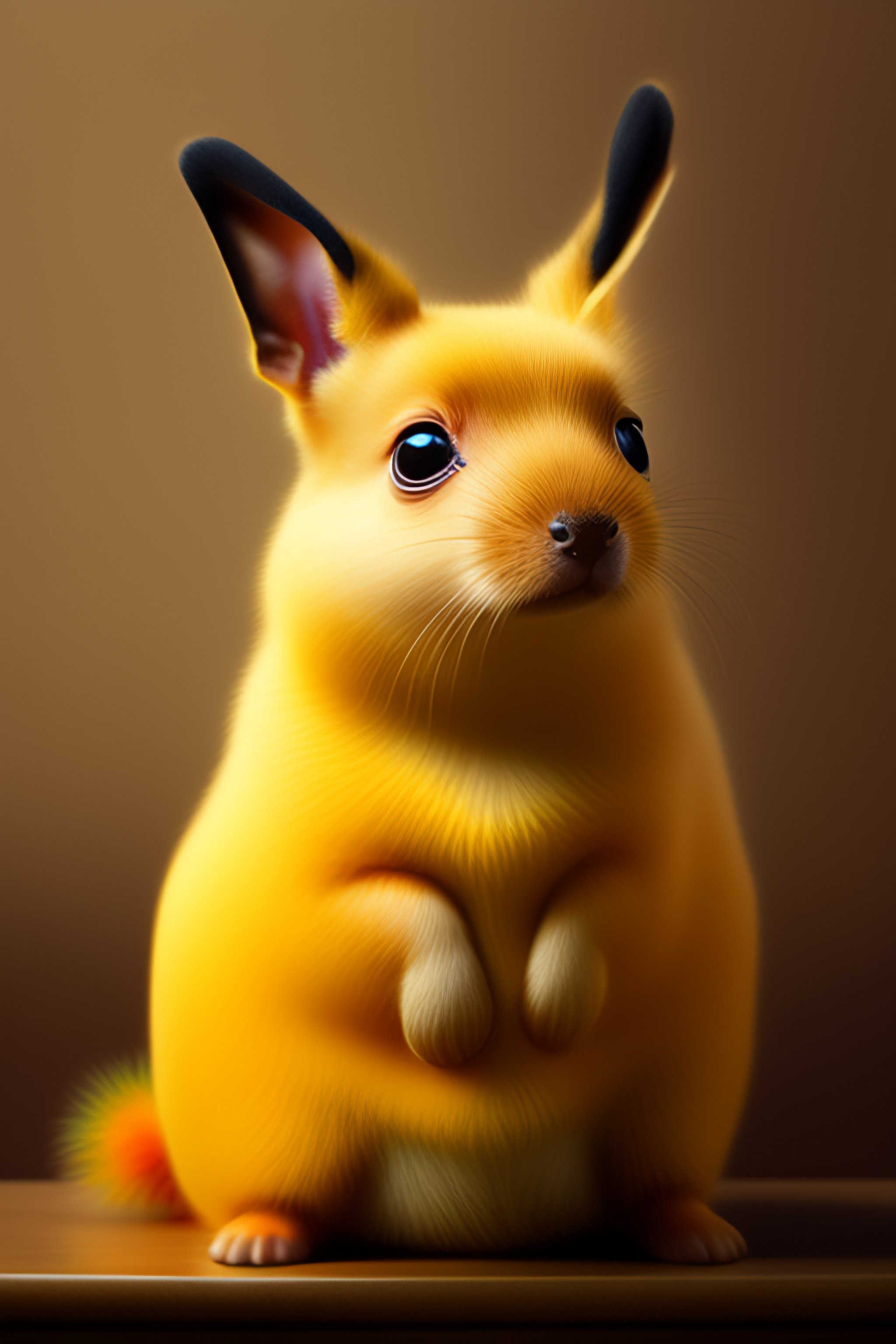 Pikachu in Rembrandt Style Portrait