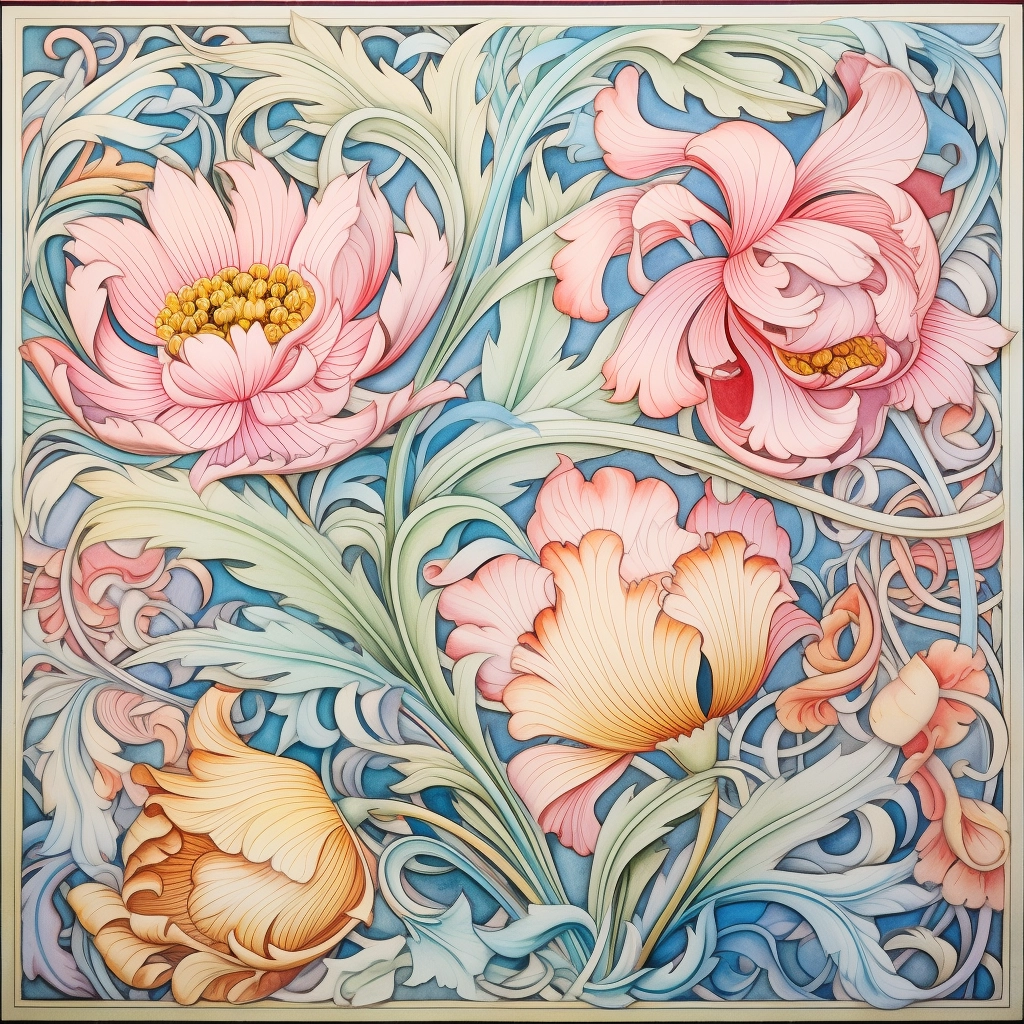 Captivating Art Nouveau Design: William Morris & Pastel Hues