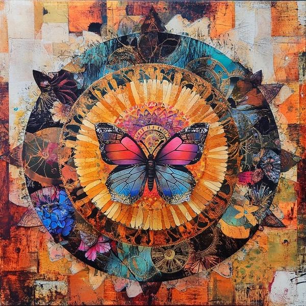 Bohemian Mandala Art Collage for Your Space