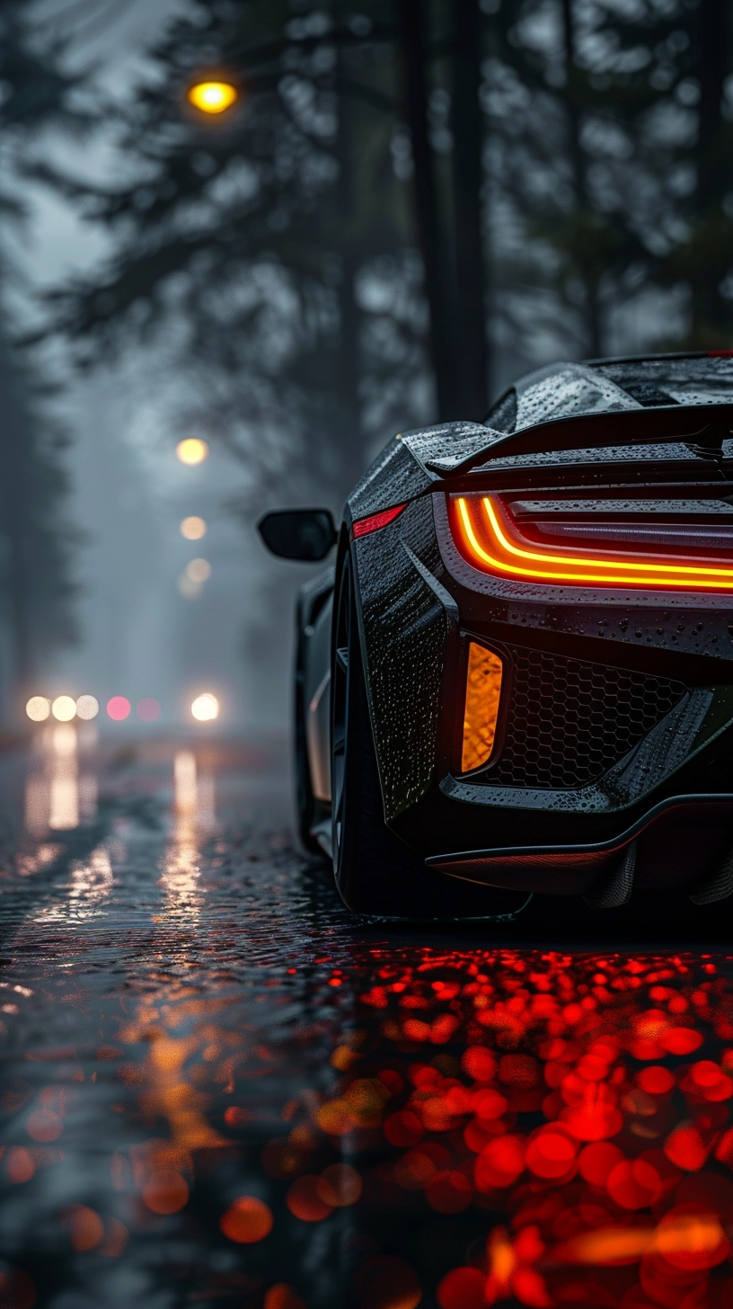 Photorealistic Honda NSX Closeup View in Dim Gothic Lighting