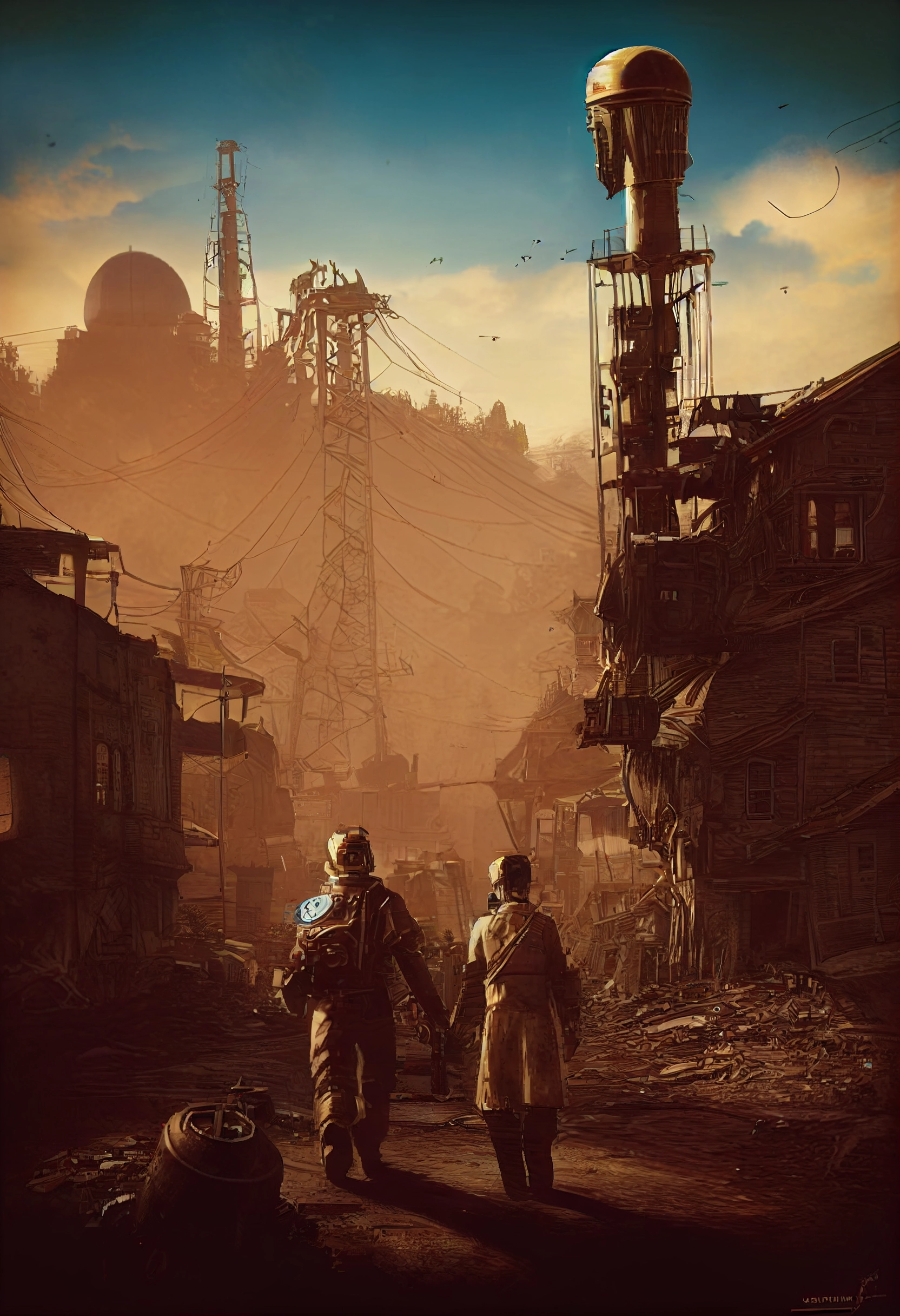 Explore a Hyper-Realistic Dieselpunk Fallout Town in 8K