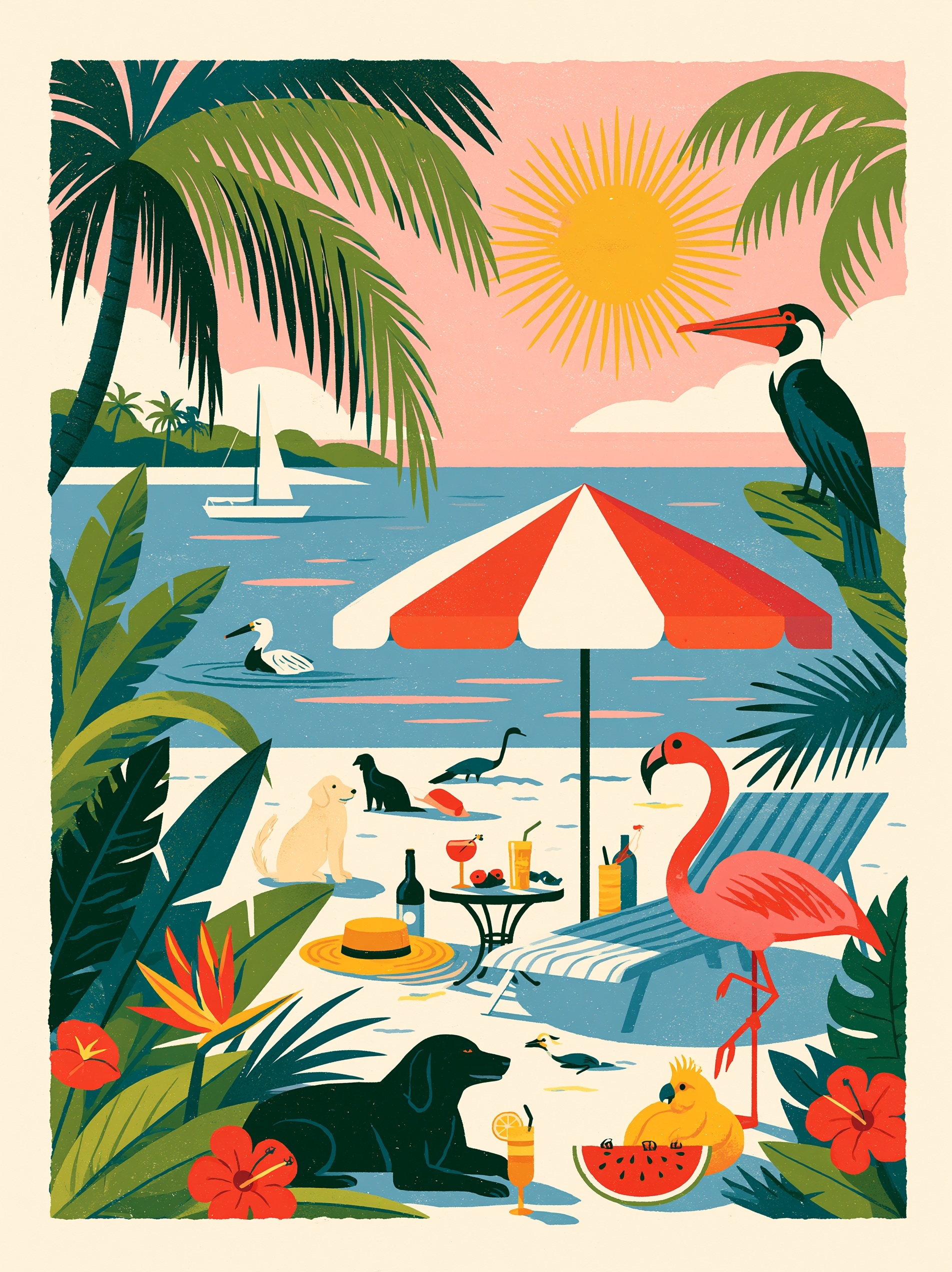 Vibrant Costa Rican Beach: A Handcrafted Escape