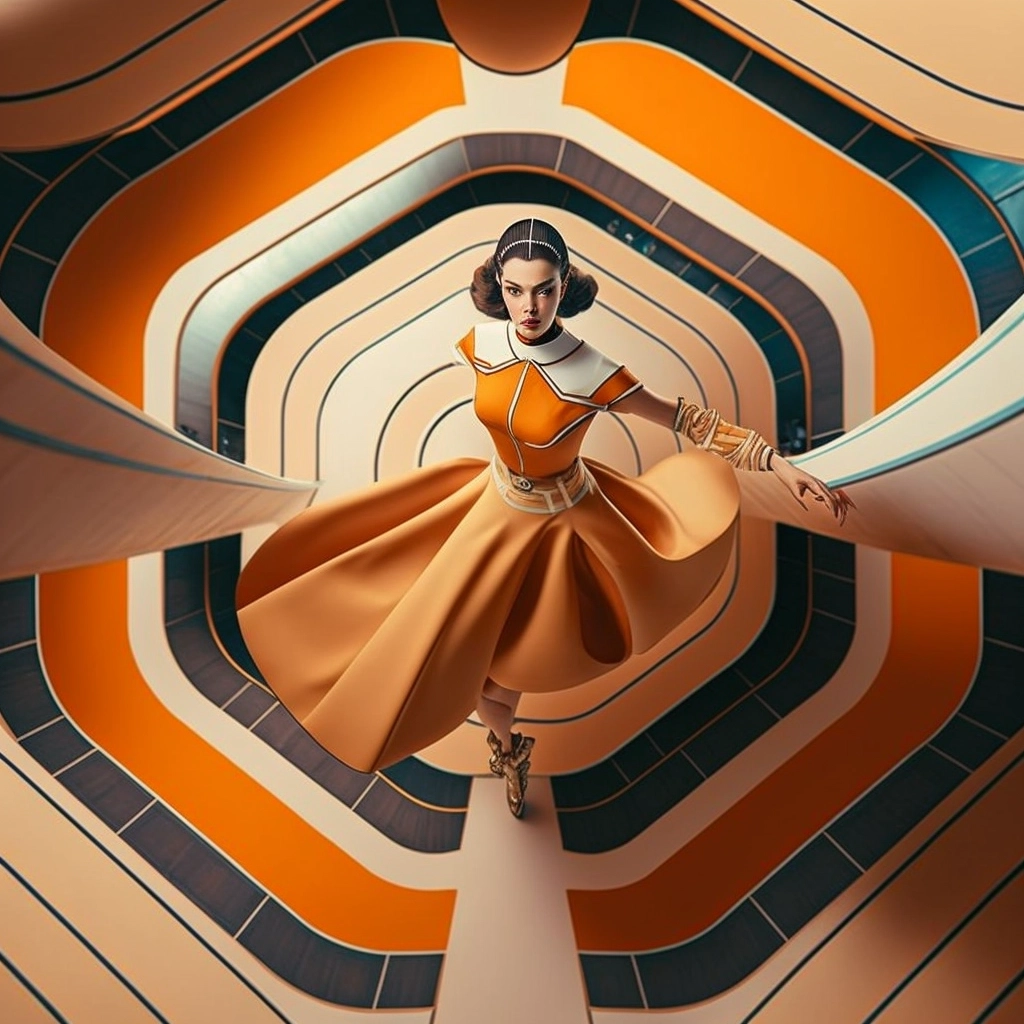 Retro Futuristic Fashion Shoot: Birds Eye View