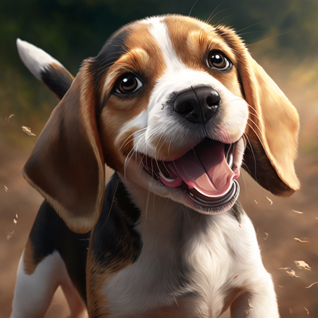 Happy Beagle: Playful and Photorealistic