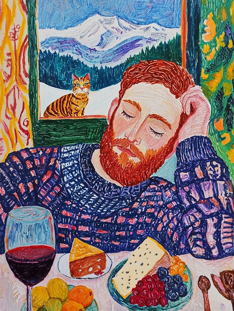 Vibrant Matisse Art: Man, Wine & Winter Views