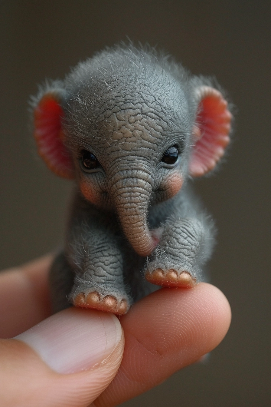 Lovable Miniature Elephant: Tiny, Adorable, and Captivating!