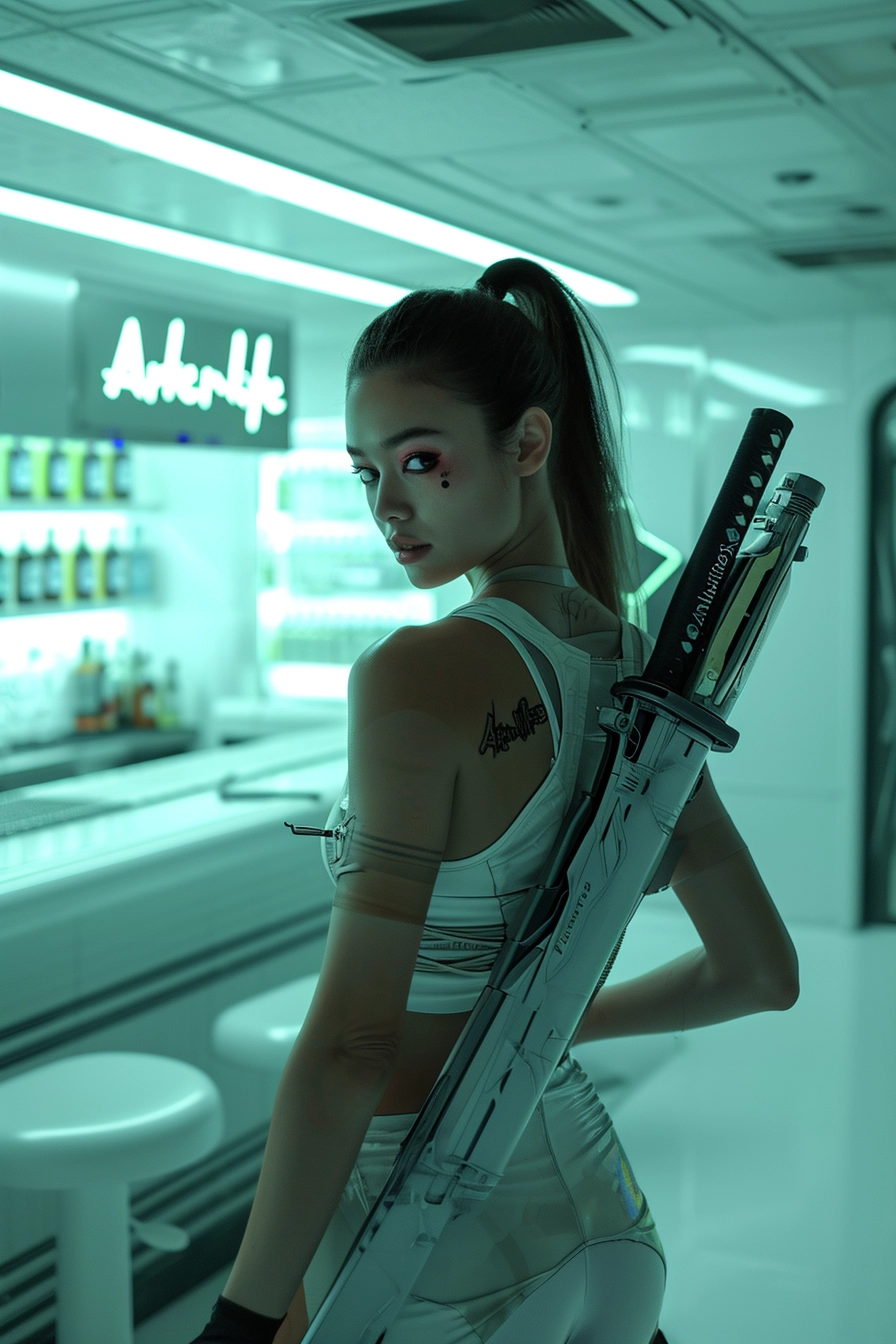 Afterlife: Subterfugitive's Cyberpunk Bar with Rogue's Unflinching Calmness