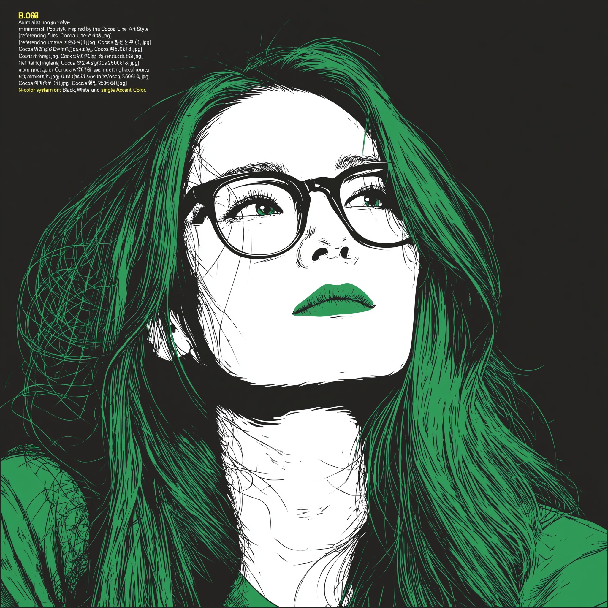 Minimalist Pop Art Portraits: Bold Colors & Lines