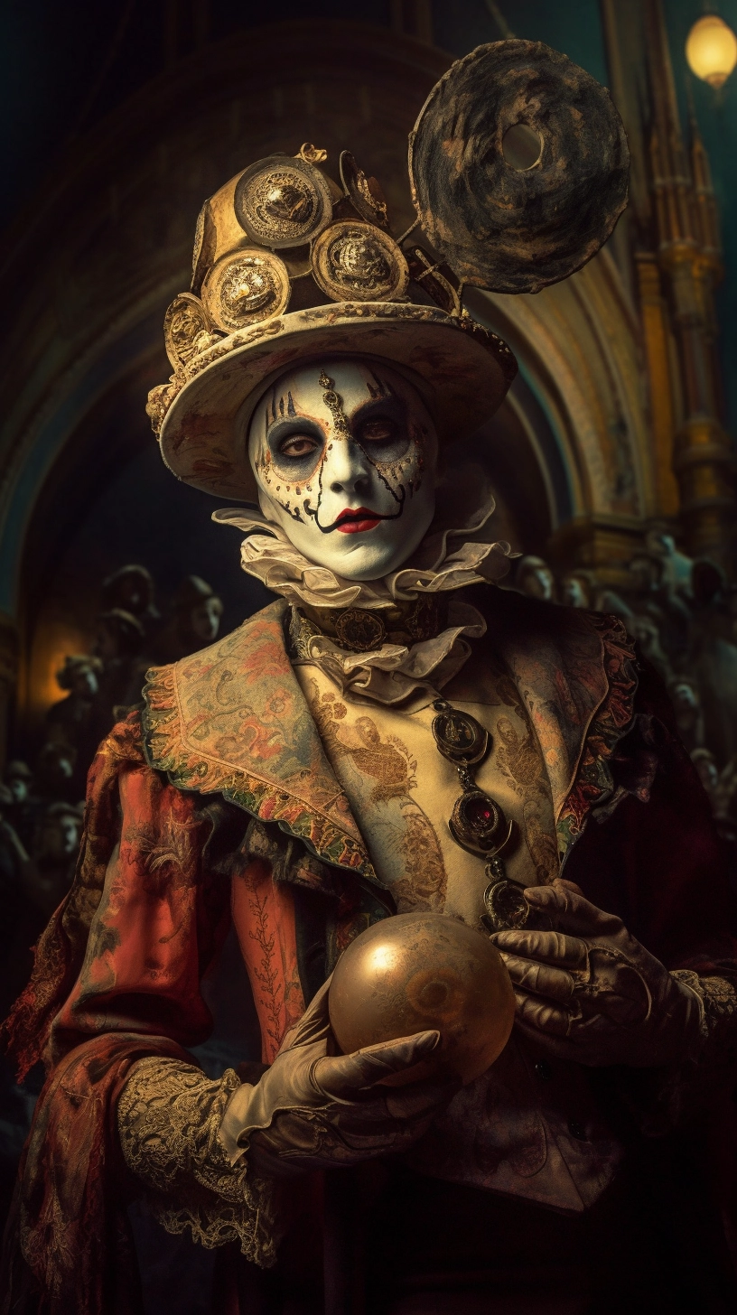 Moonlit Gothic Venetian Carnival Character