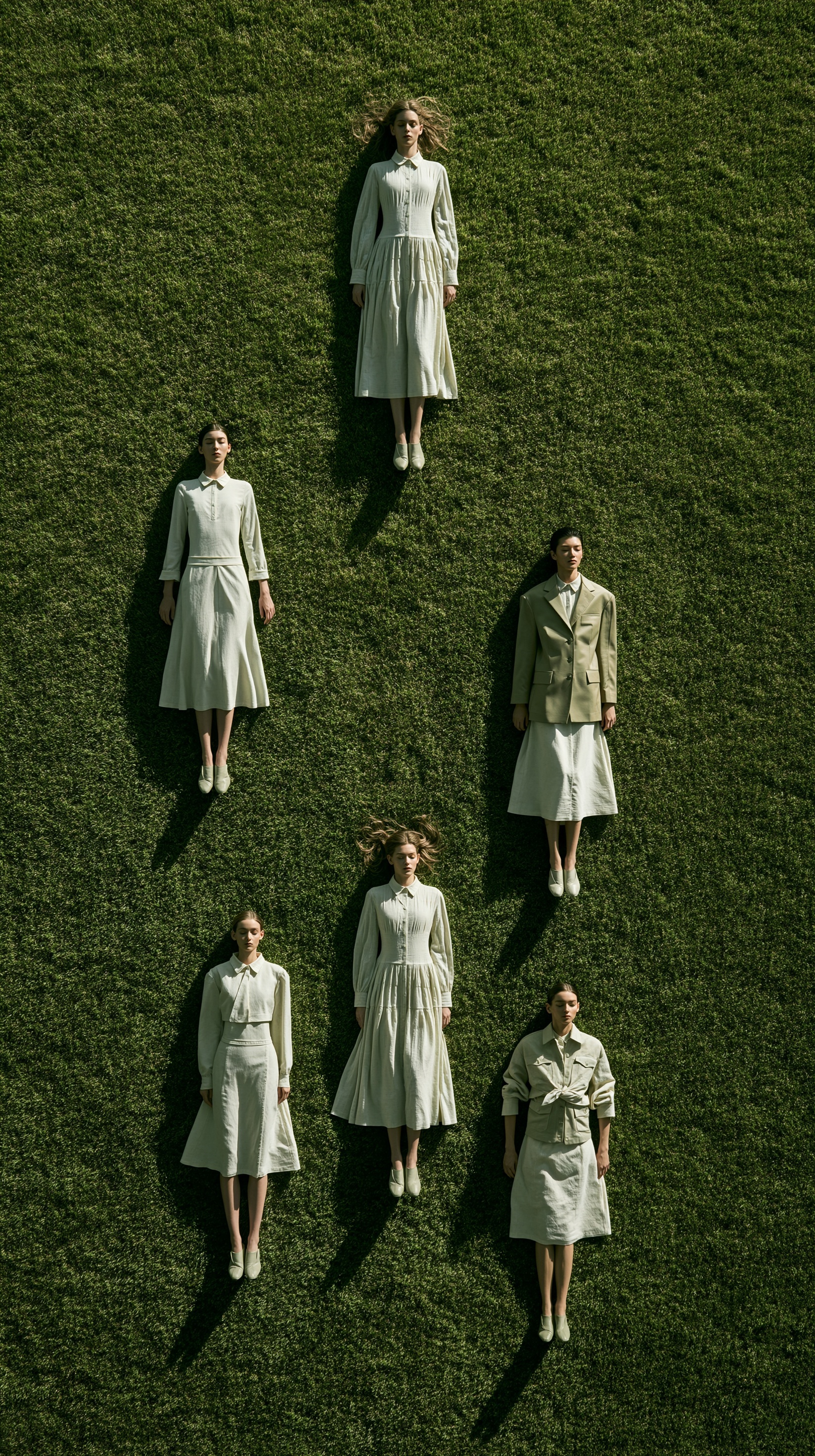 Serene Architectural Photography: Gods on Green Grass