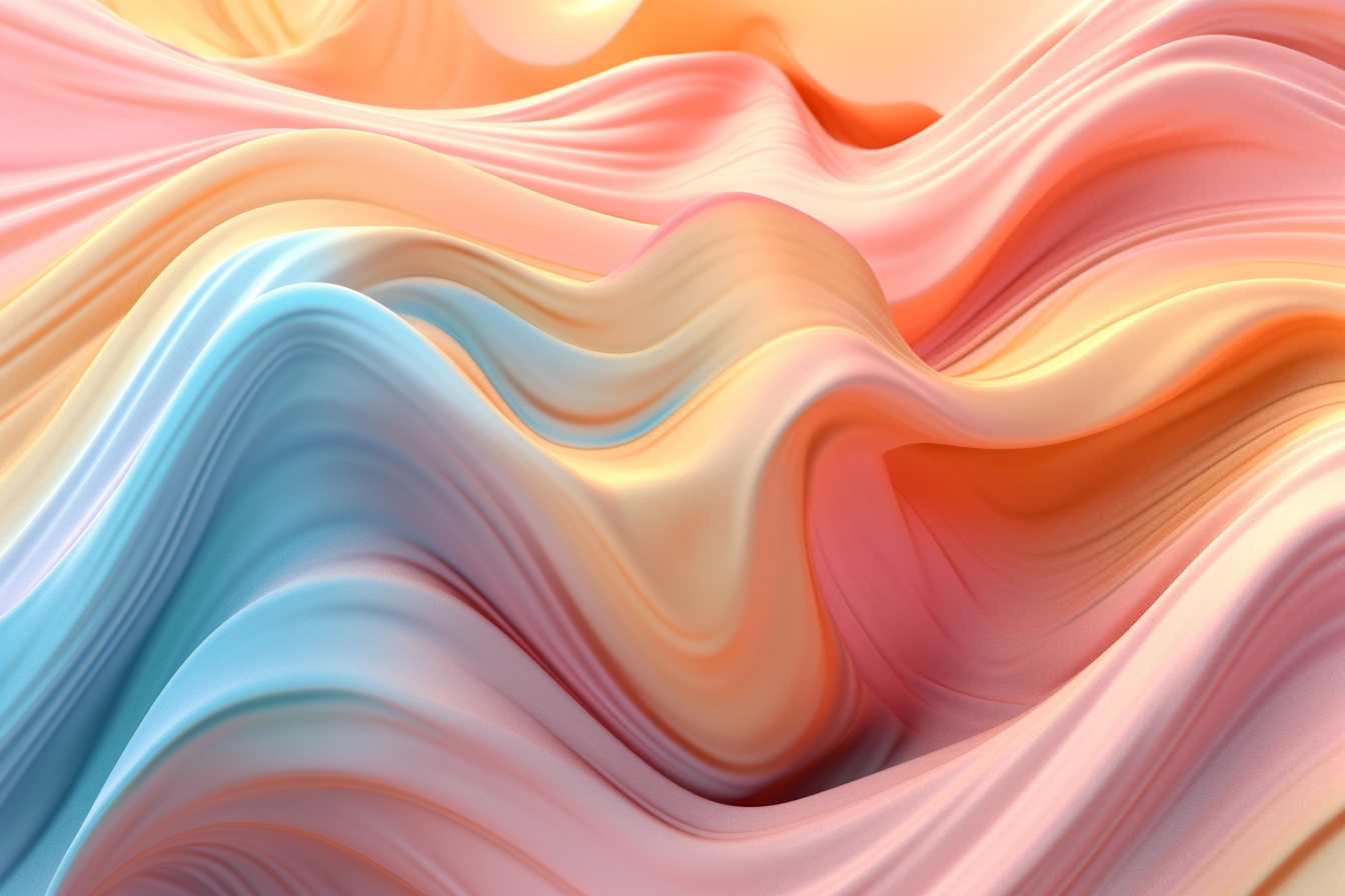 Futuristic Organic 3D Artwork with Soft Color Fields