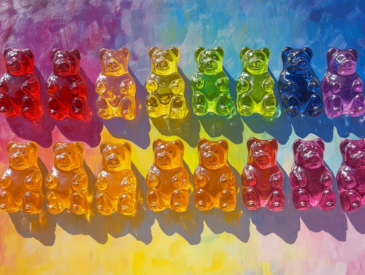 Whimsical Glass Gummy Bears: Colorful Artistry