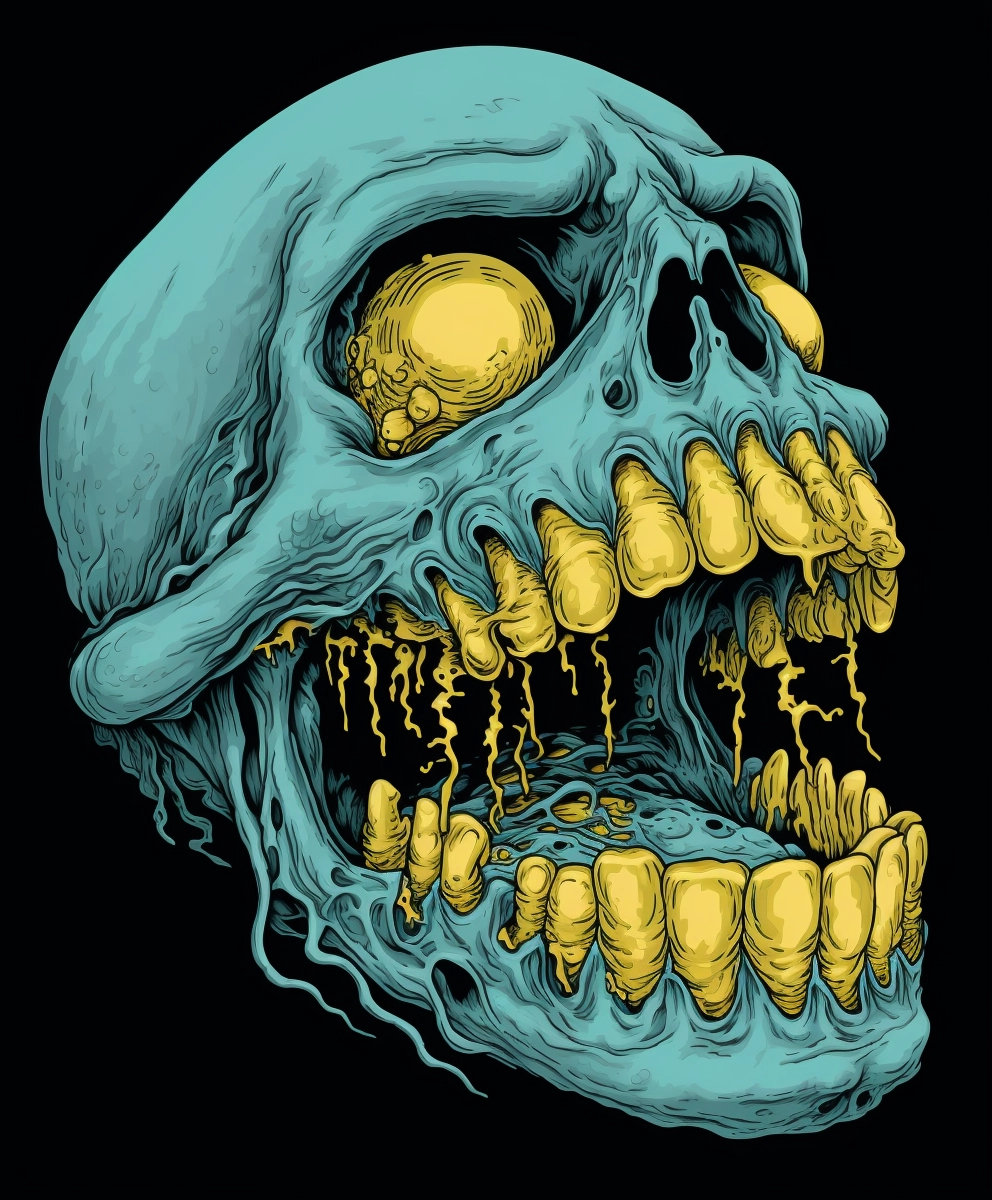 Vintage Horror: Lichtenstein & Goya Inspired Monster Abomination