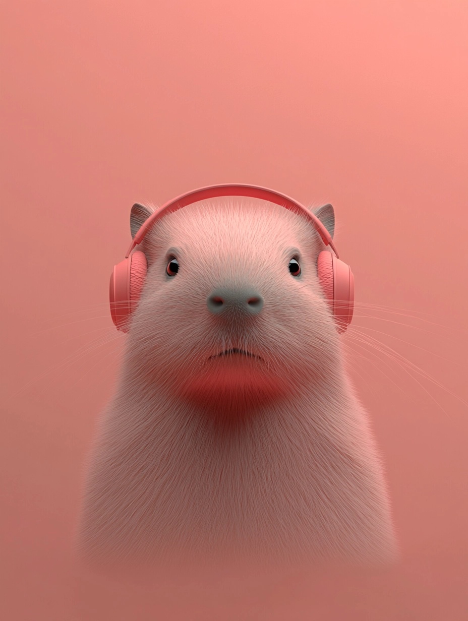 Chillin' Capybara: Aesthetic Vibe Illustration