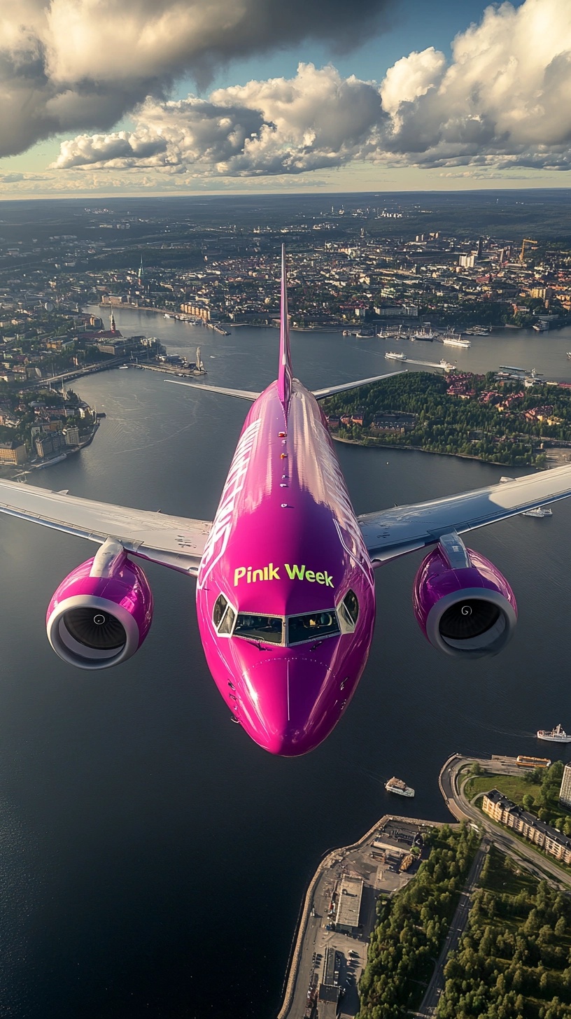 Stunning Aerial View of Stockholm: Pink Week Arrival