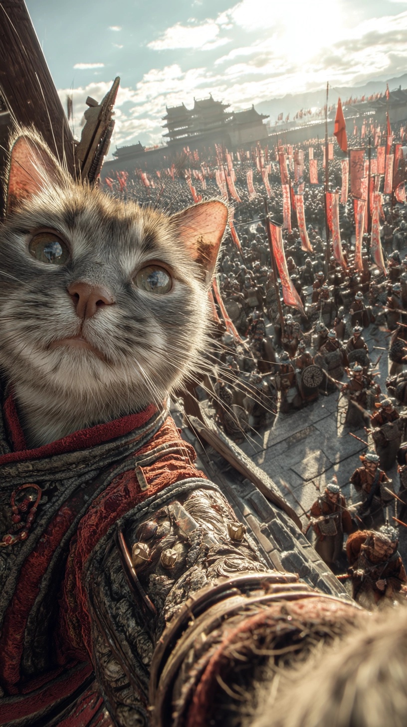Candid Cat Chronicles: Tang Meets Ming in Epic Scene