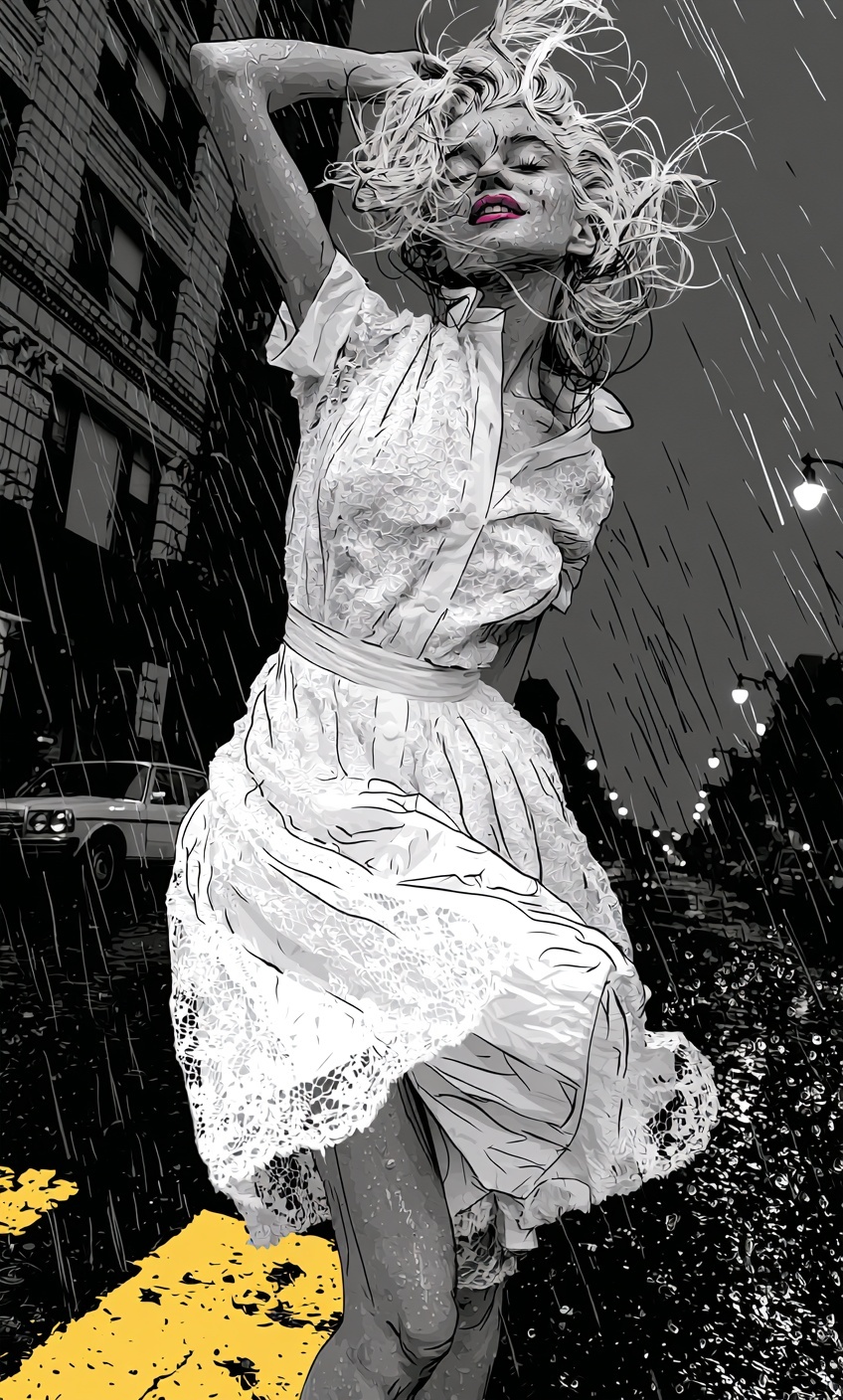 Captivating 1955 Photo of Marilyn Monroe Dancing
