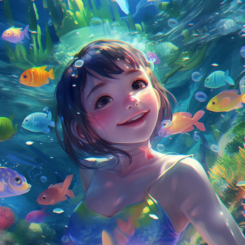 Colorful Underwater Adventure with Kawacy Style