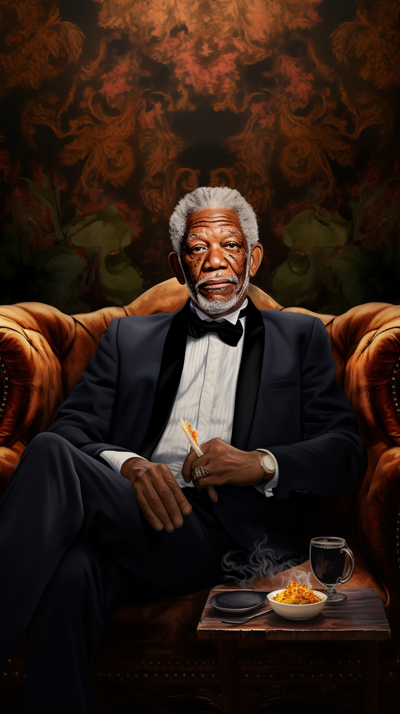 Captivating Wisdom: Morgan Freeman's Serene Storytelling