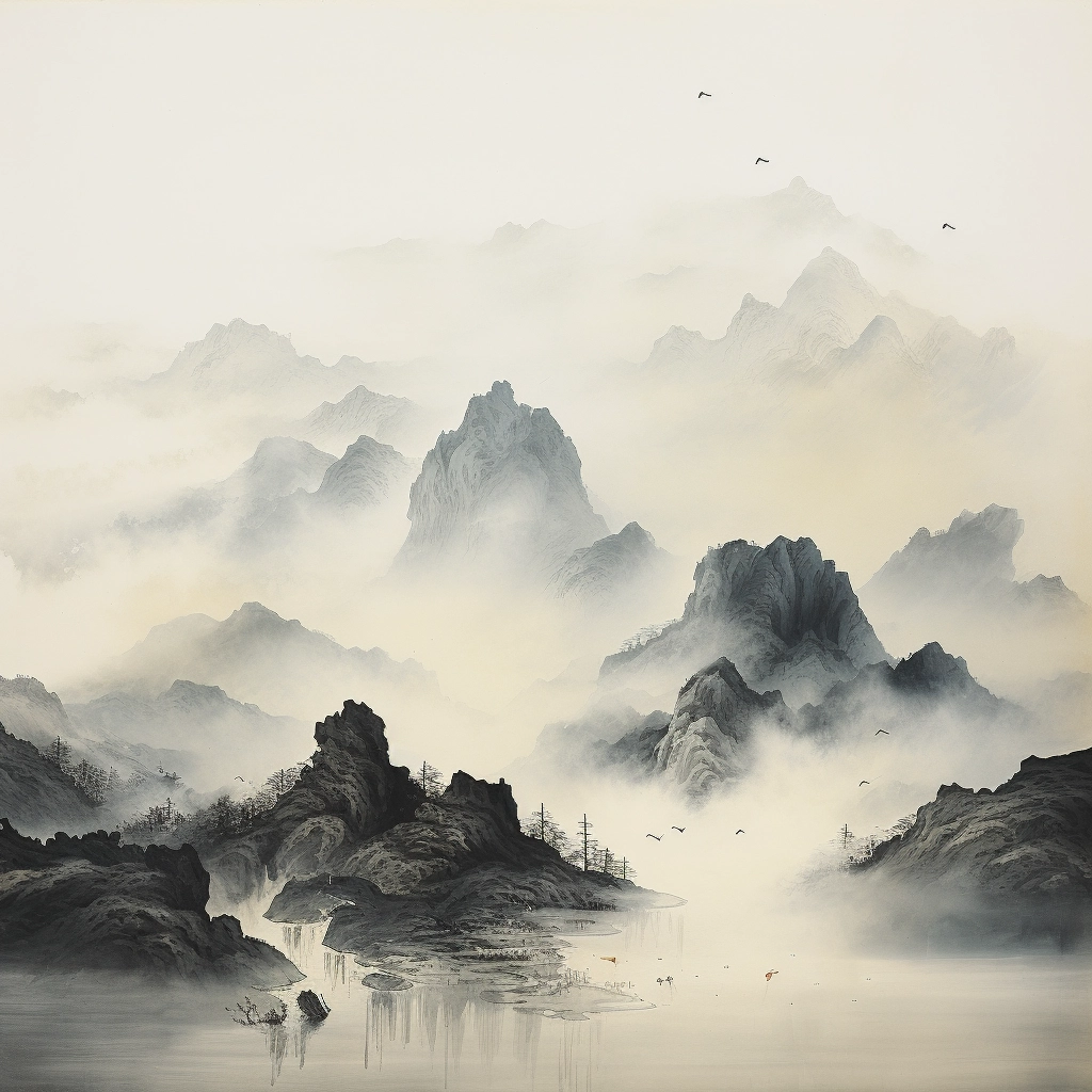 Captivating Chinese Landscape: Inked Mountains by Ni Zan