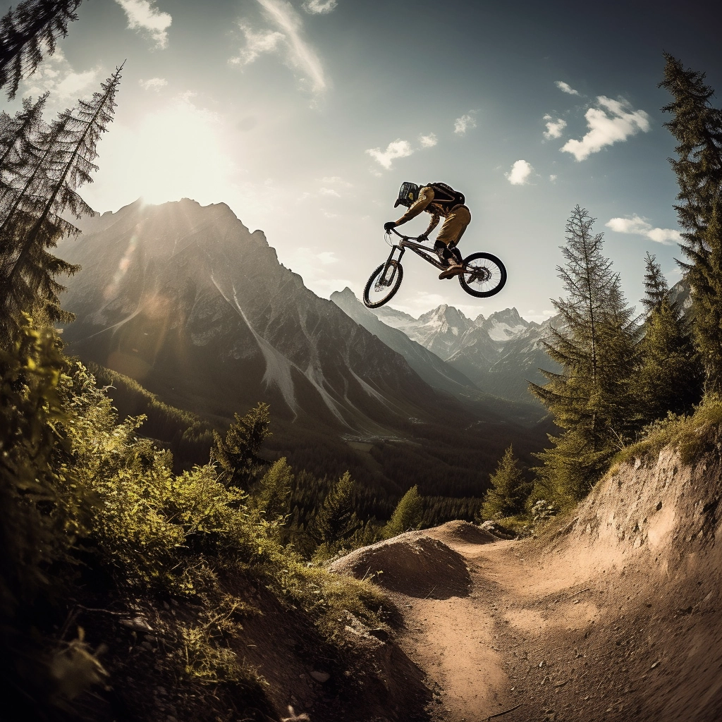 Mountain Biker's Stylish Whip in Val di Sole