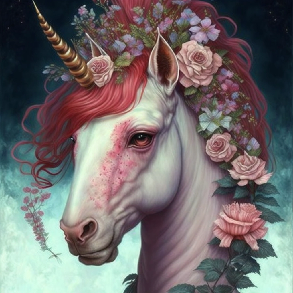 Victorian Punk Horse Unicorn Pegasus Art by Tom Bagshaw