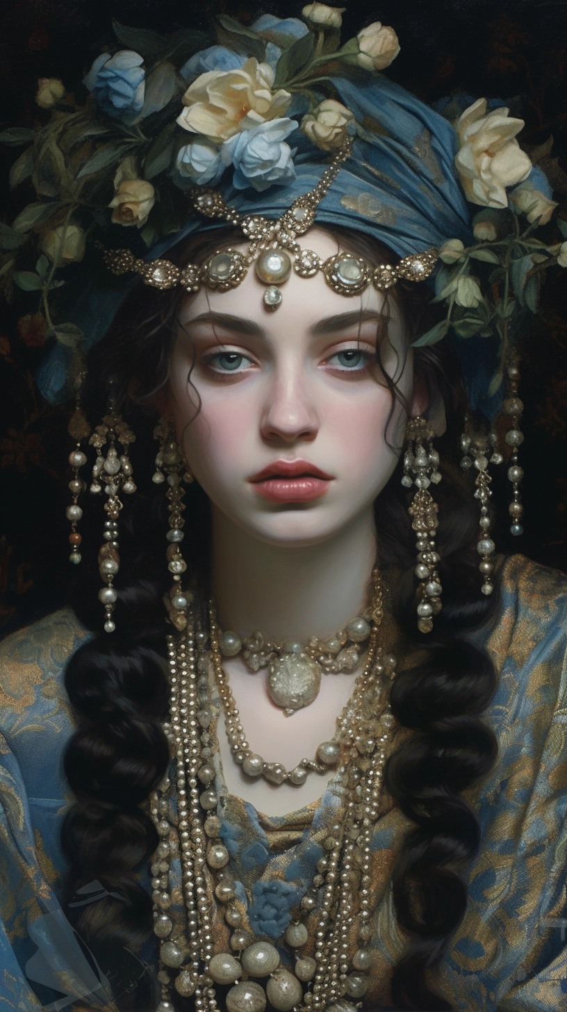 Floral Surrealism: Hyperrealistic Folkloric Portraits