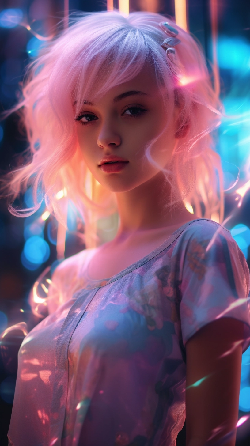 Ethereal Anime Portrait: Vibrant & Dreamlike