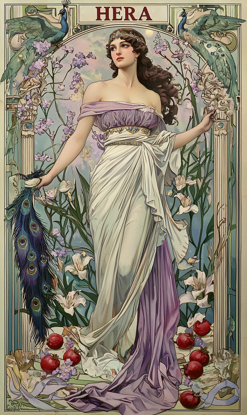 Hera: An Art Nouveau Tribute to the Goddess