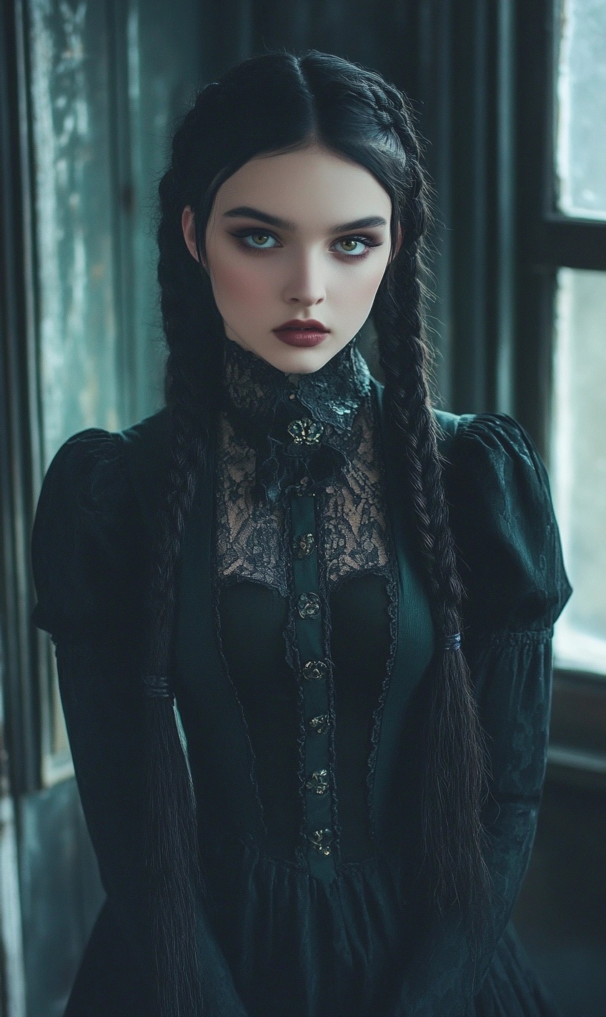 Gothic Slytherin: Wednesday Addams Photography