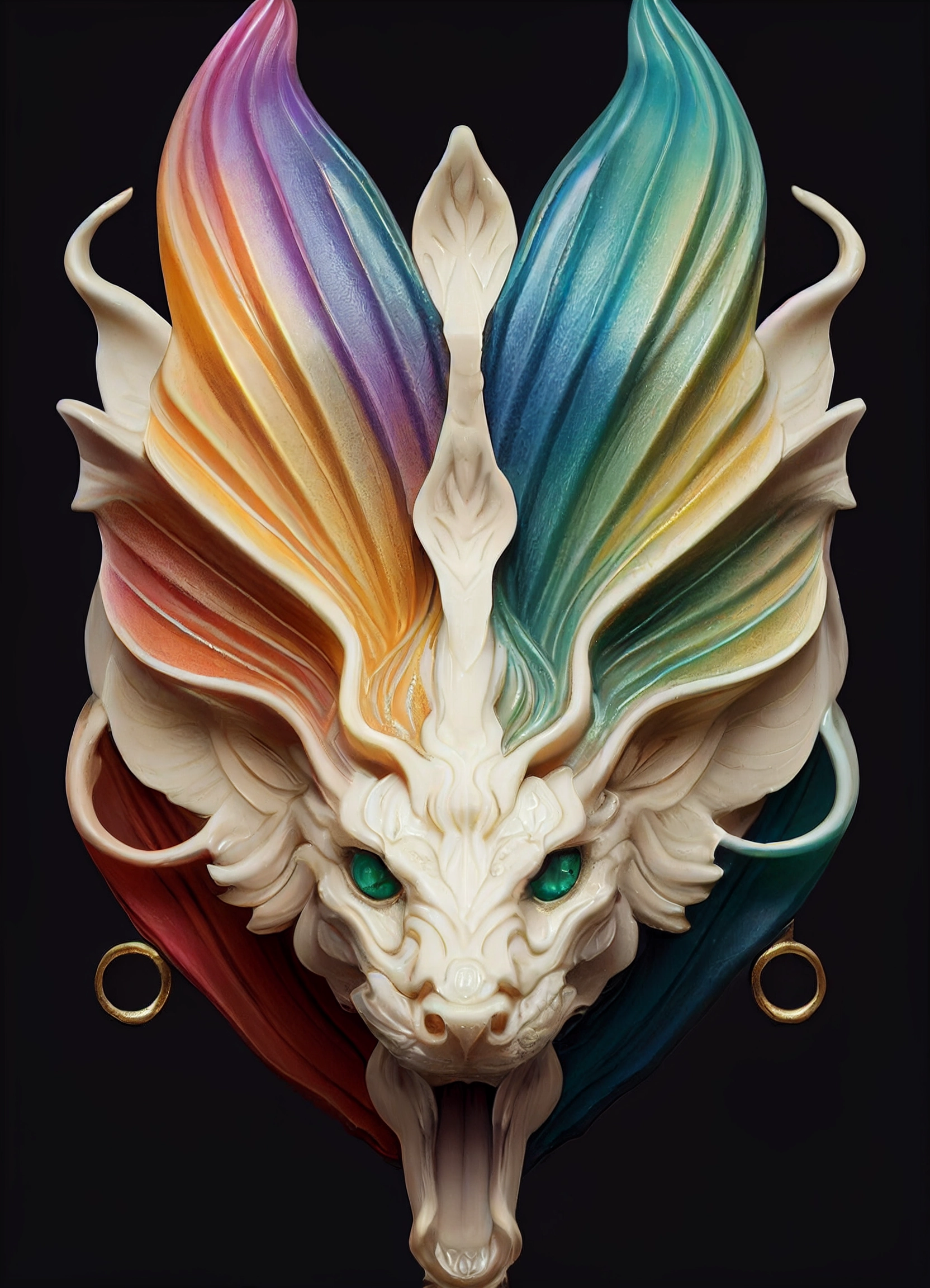 Rainbow Dragon: Photorealistic Marble Carving