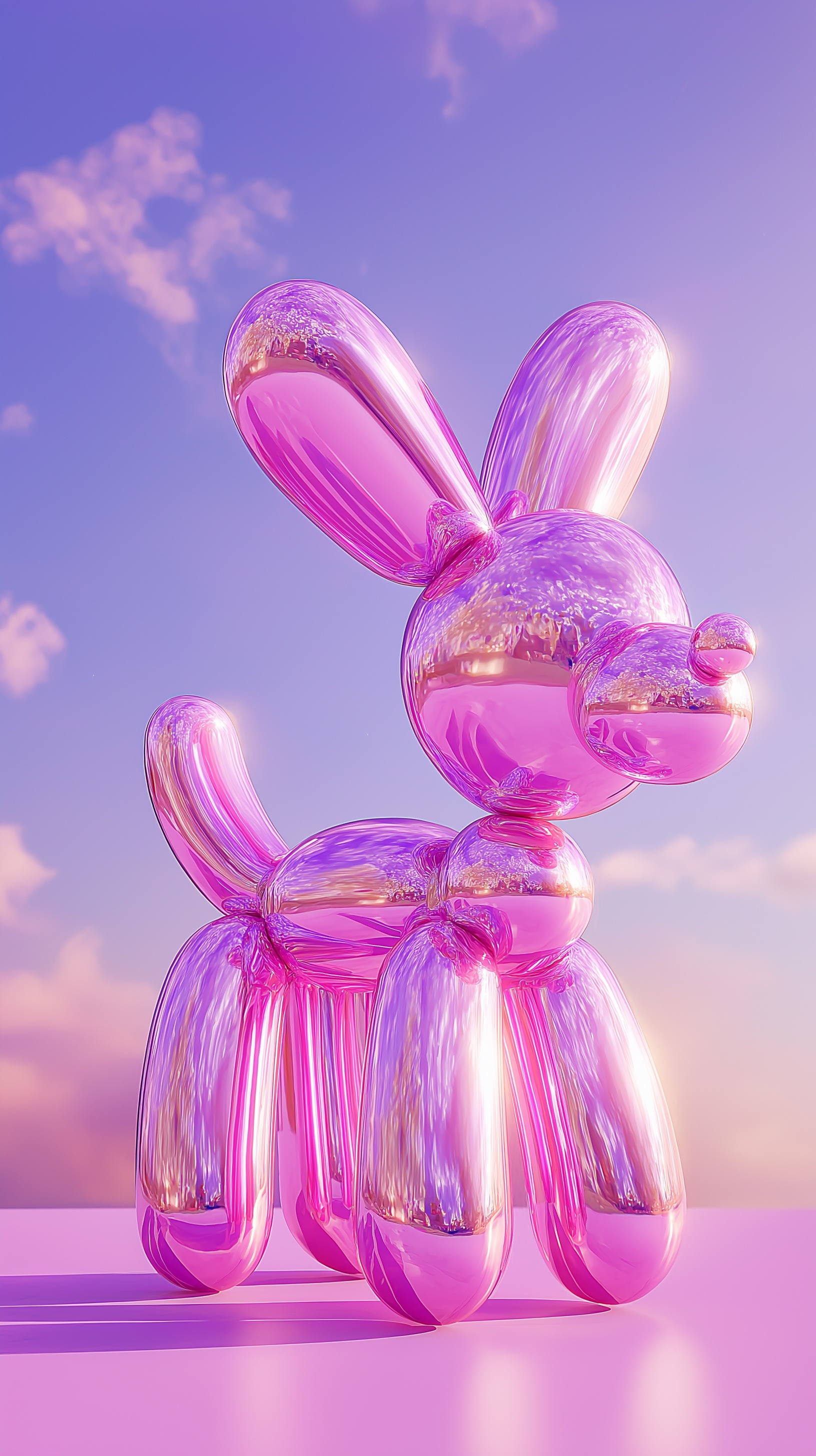 Pastel Balloon Dog Art: Dreamy Aesthetic Décor