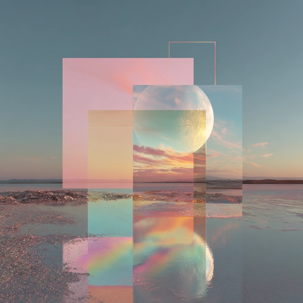 Explore a Pastel Alien World with Geometric Art