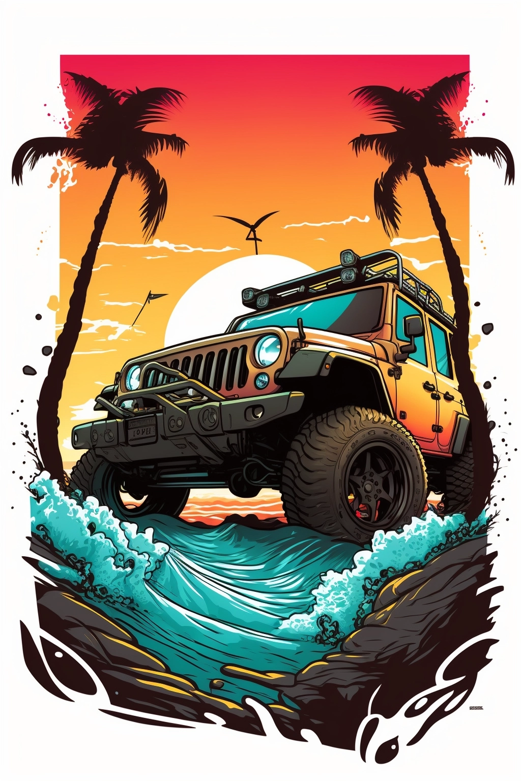 Jeep Wrangler Beach Adventure