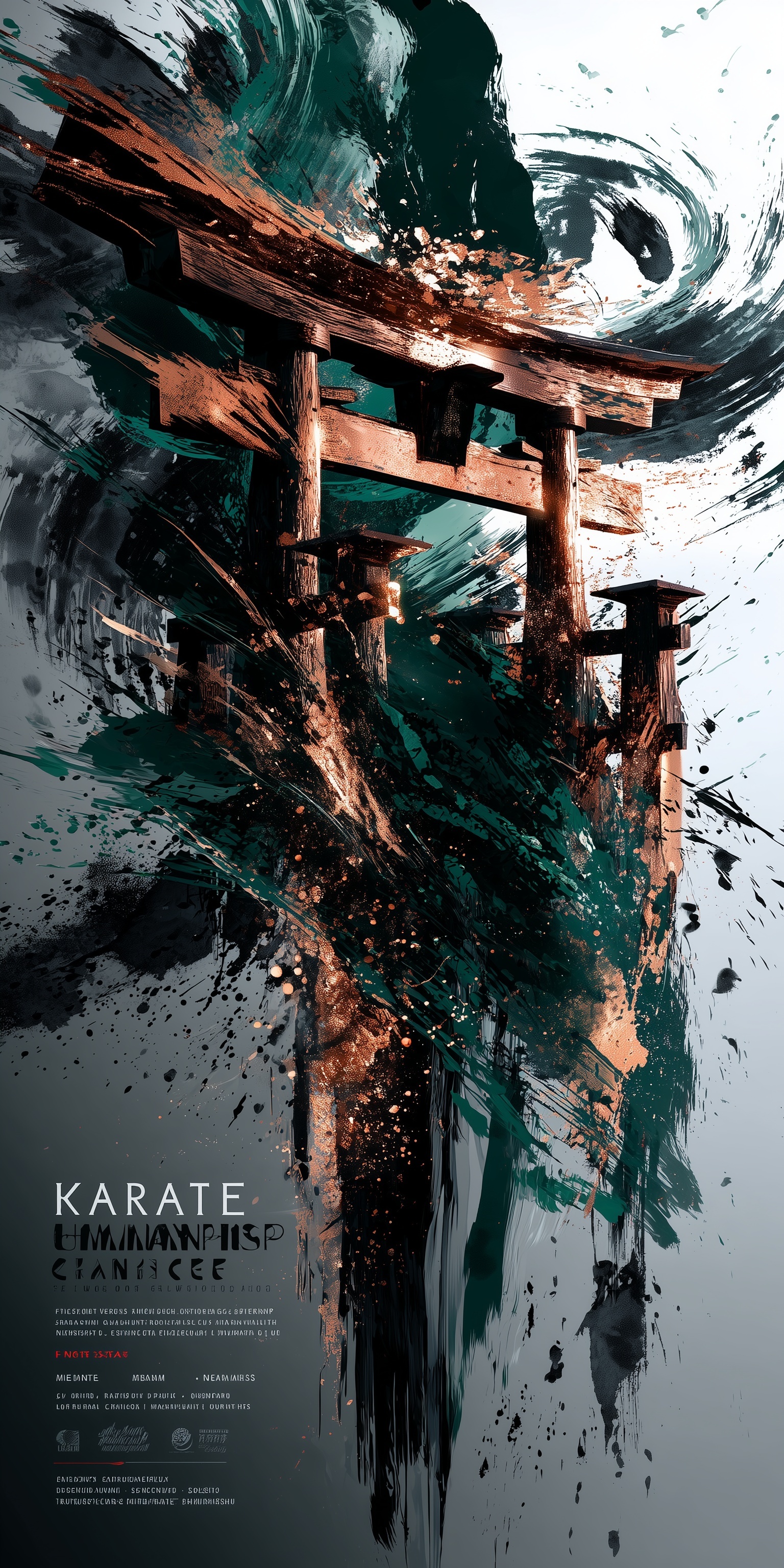 Elegant Karate Championship Banner Design