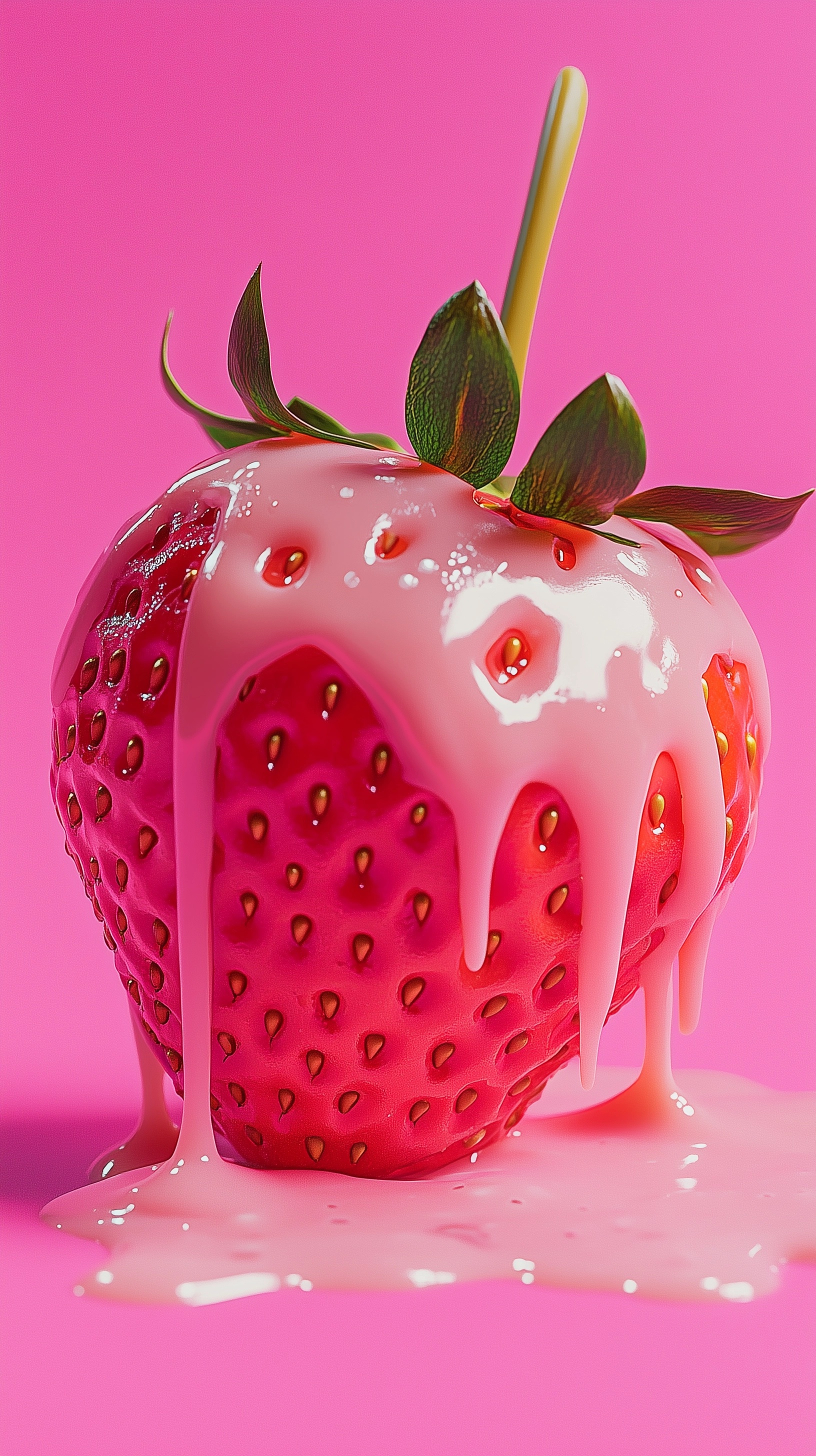 Surreal Strawberry Delight: A Tasty Visual Experience