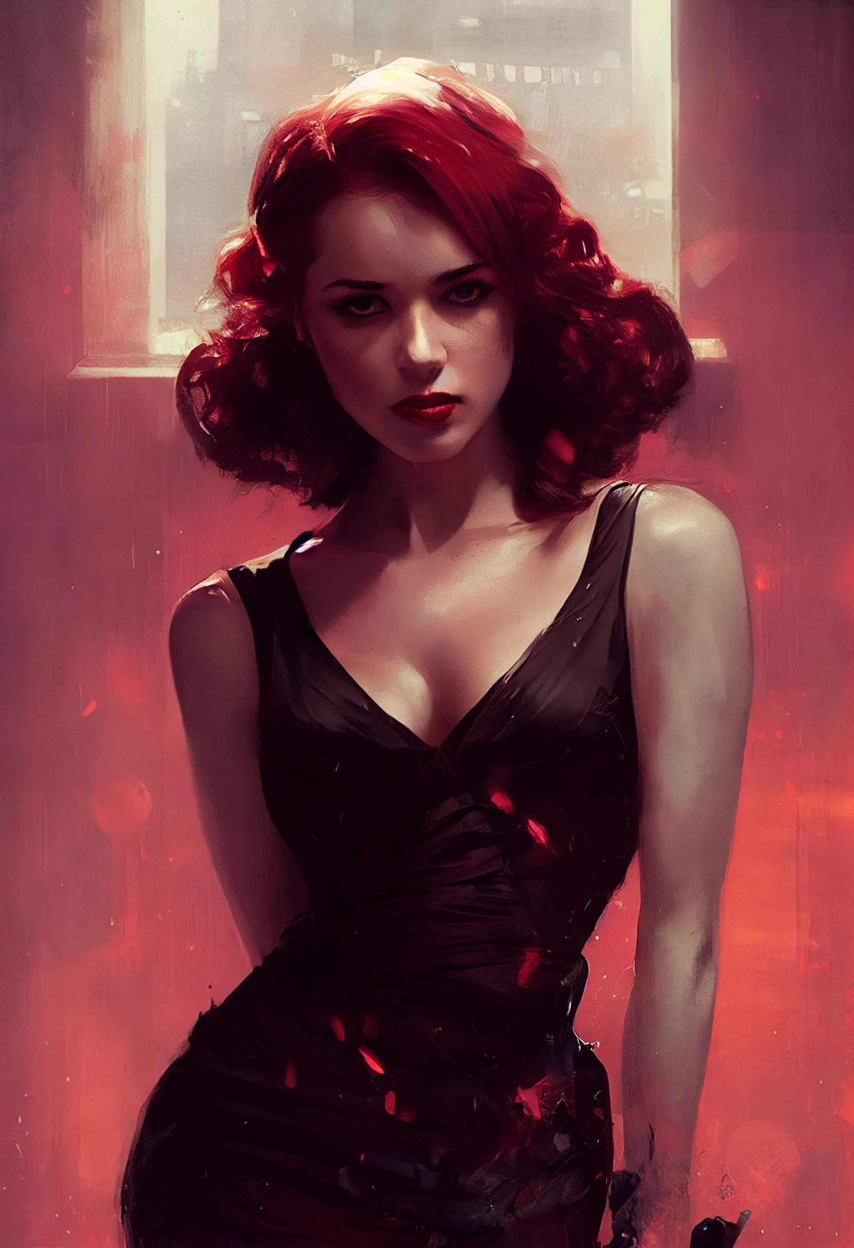 Captivating Femme Fatale Portraits in Tenebroso Style